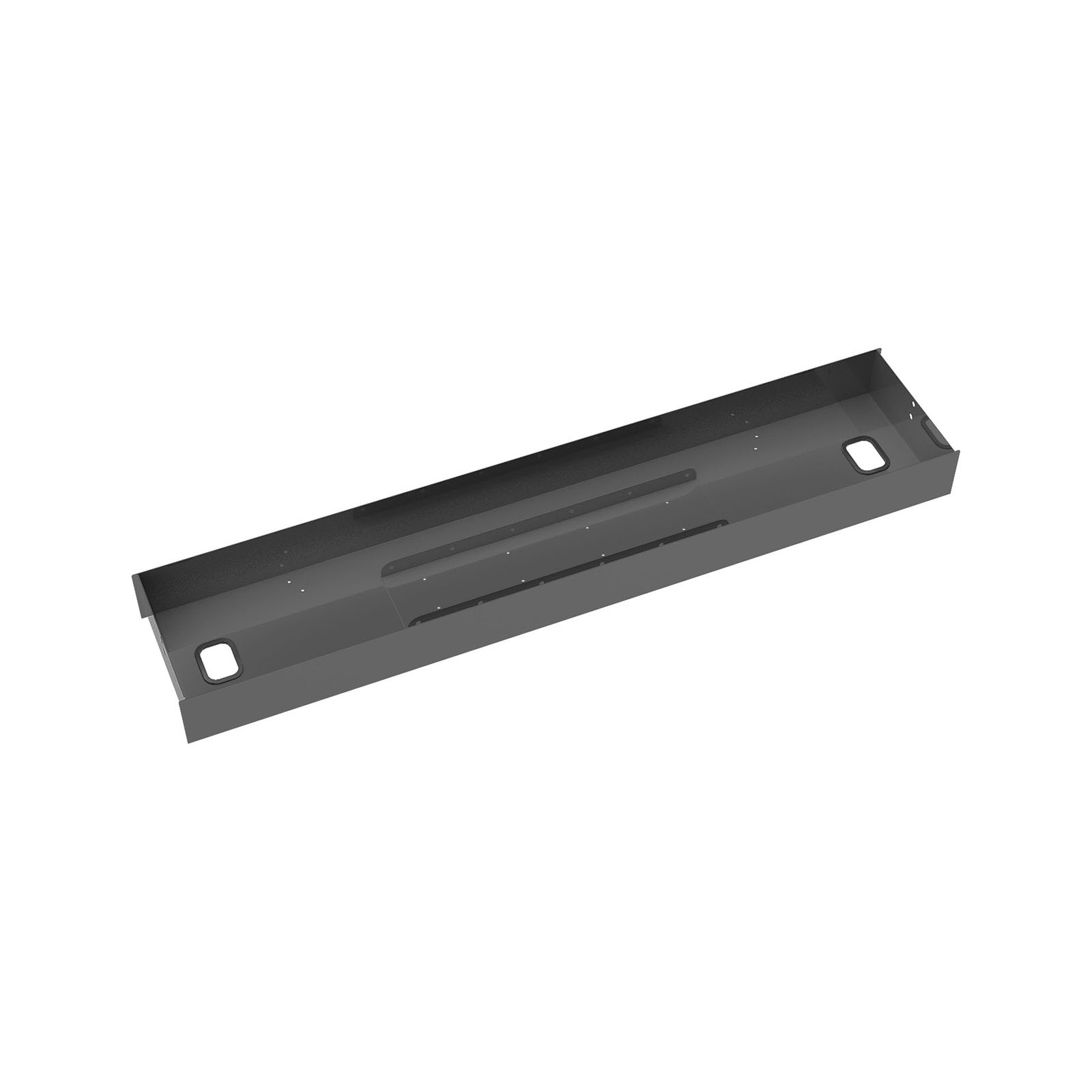 Elev8 lower cable channel for back-to-back desks — Black