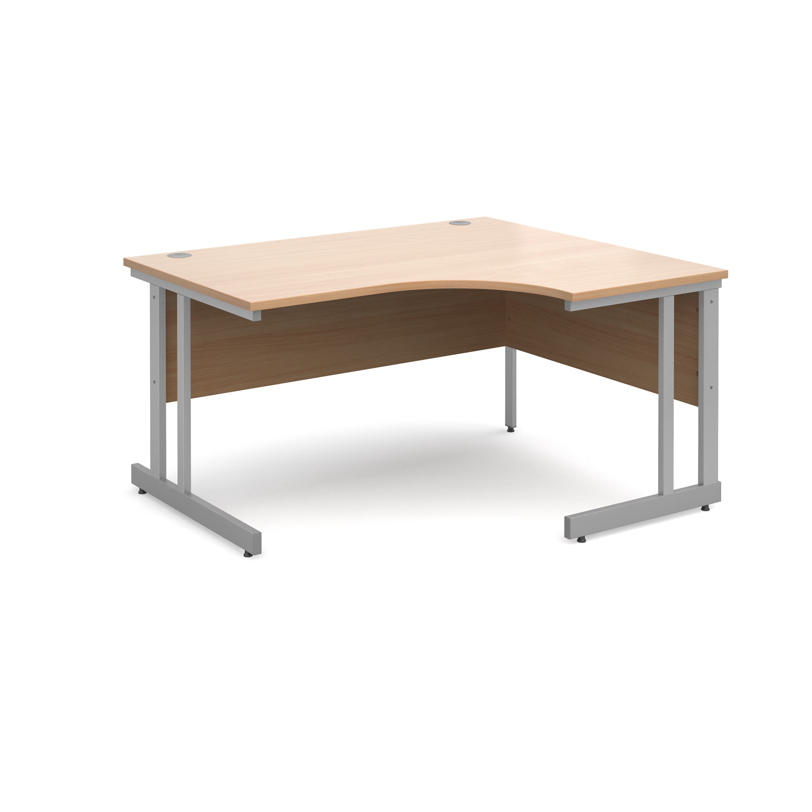 Momento right hand ergonomic desk — Beech