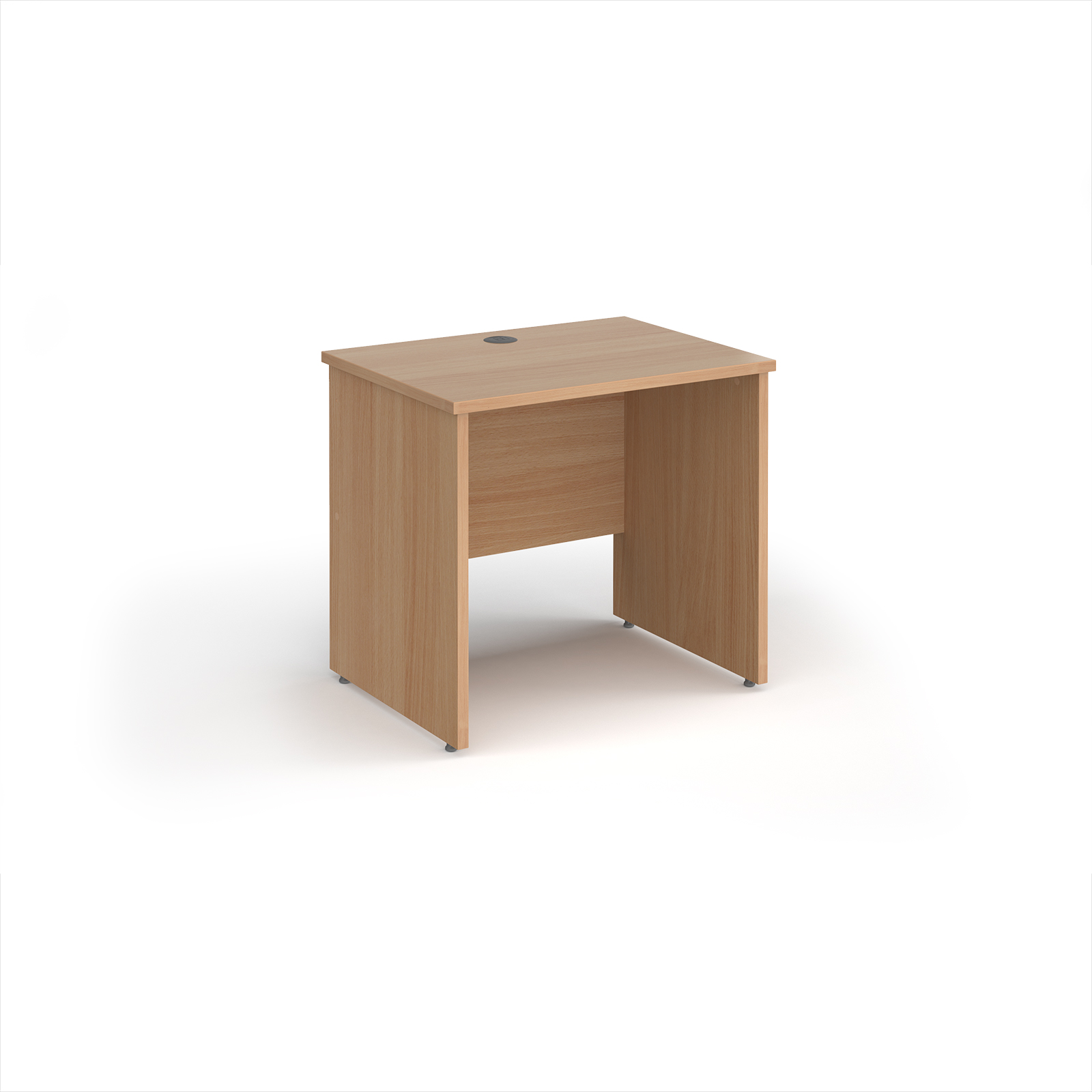 Maestro 25 panel end 600mm deep desk — Beech