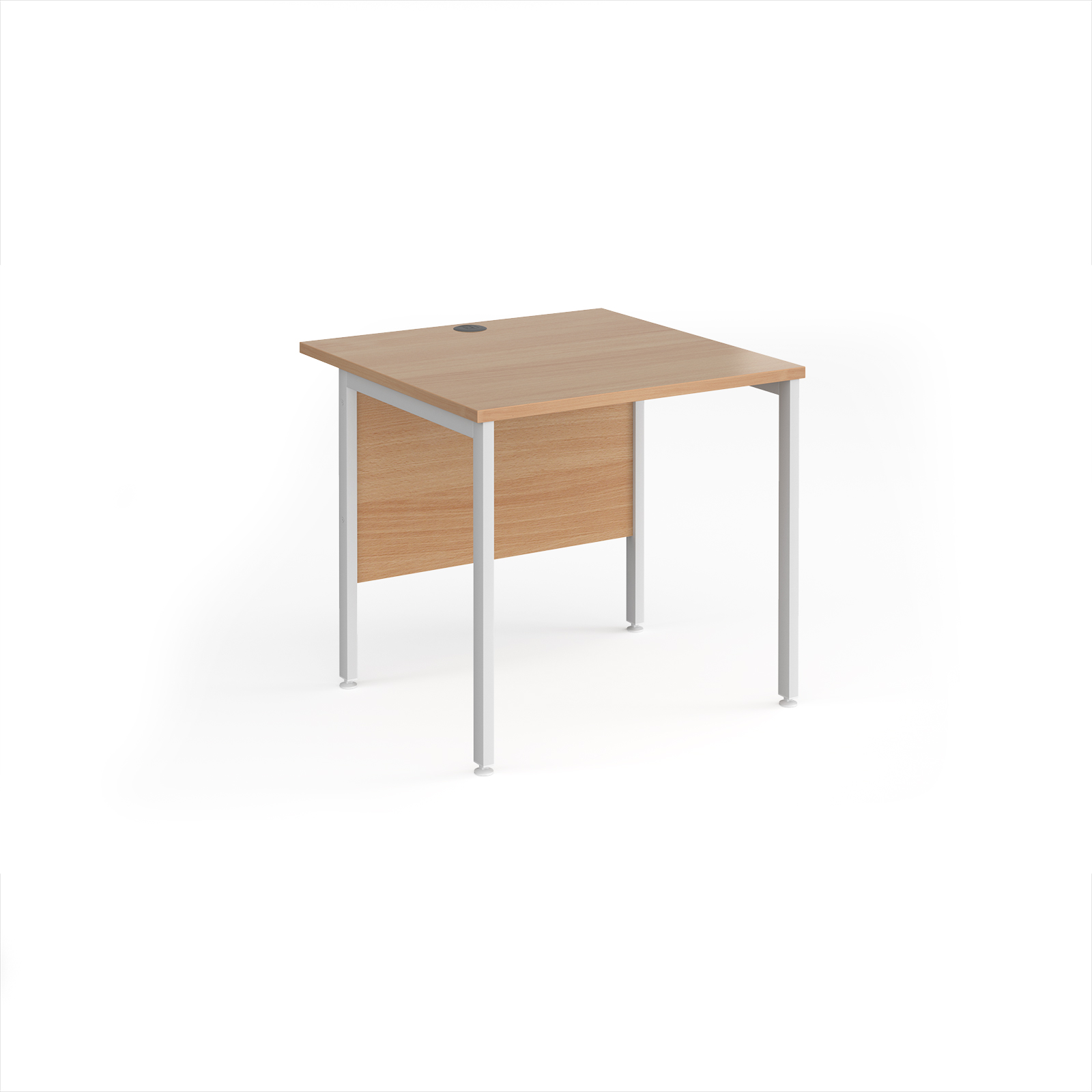 Maestro 25 H-Frame 800mm deep desk — Beech