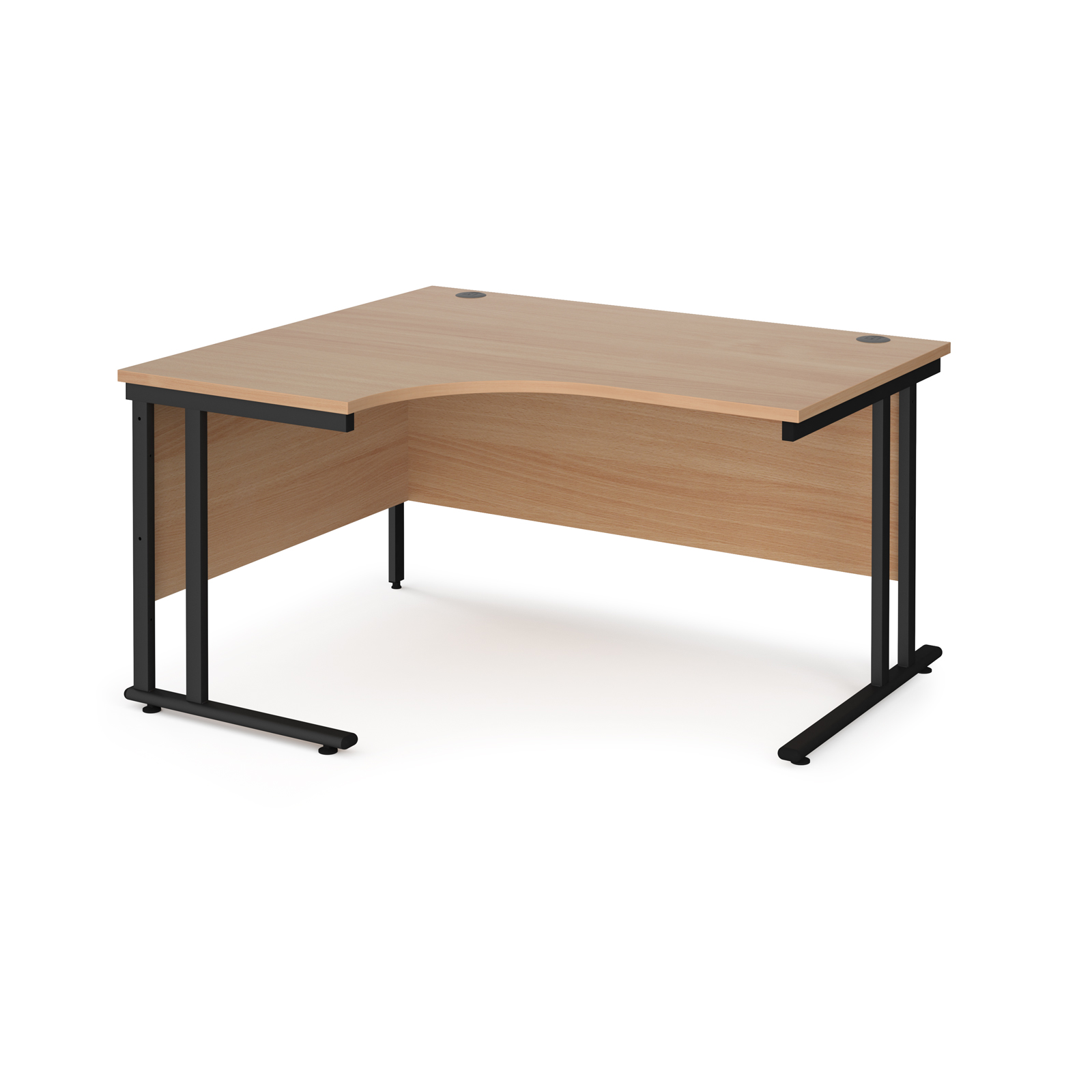 Maestro 25 cantilever left hand ergonomic desk — Beech