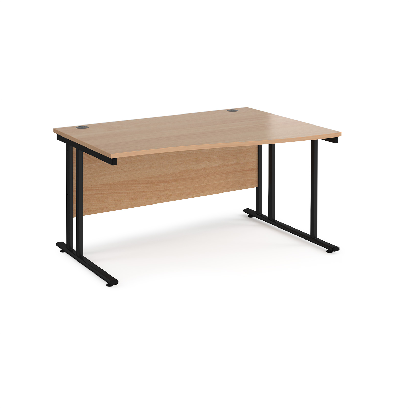 Maestro 25 cantilever right hand wave desk — Beech