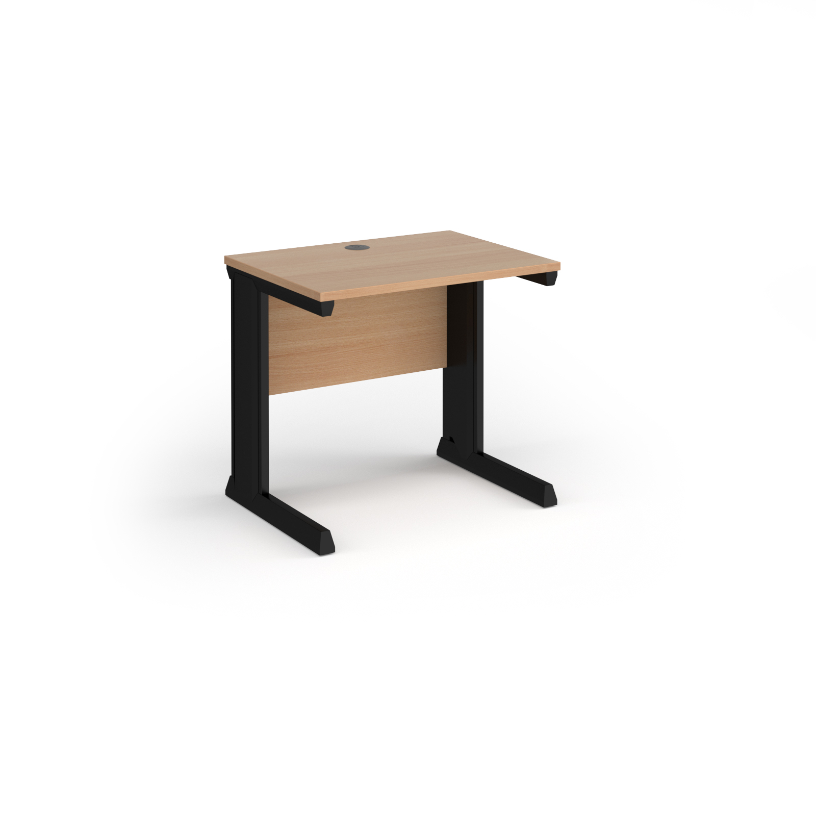 Vivo straight desk 600mm deep — Beech