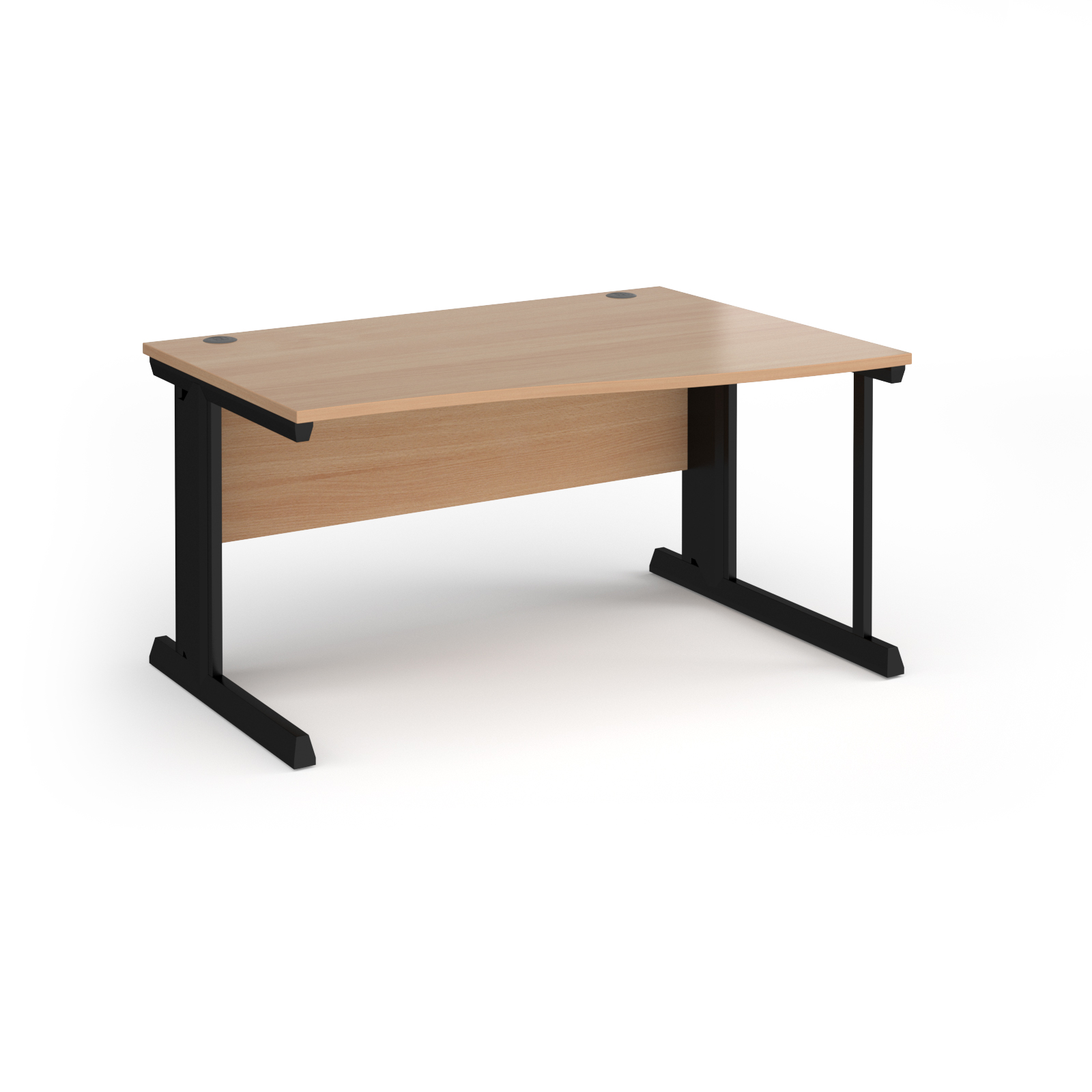 Vivo right hand wave desk — Beech