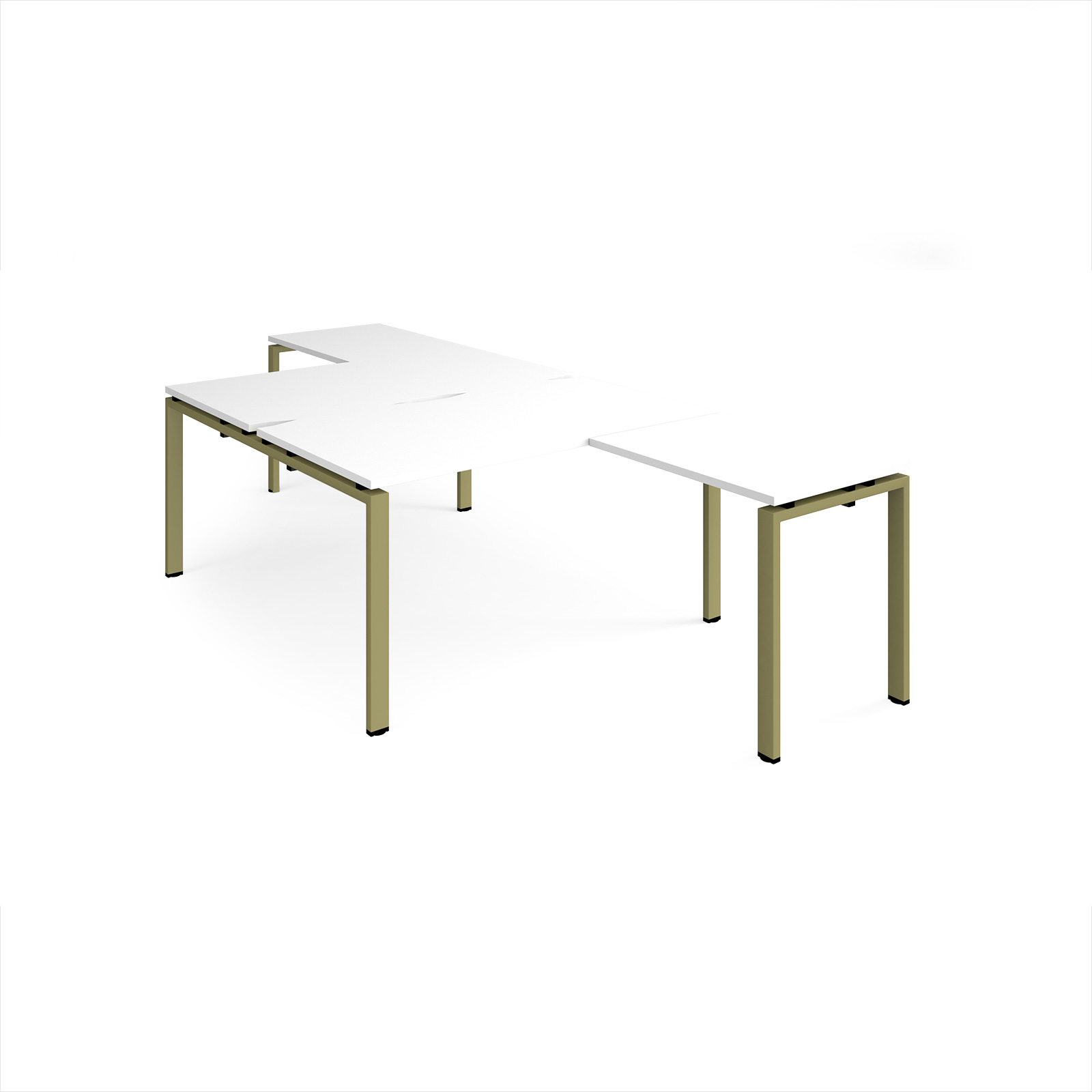 Adapt back to back desk with return