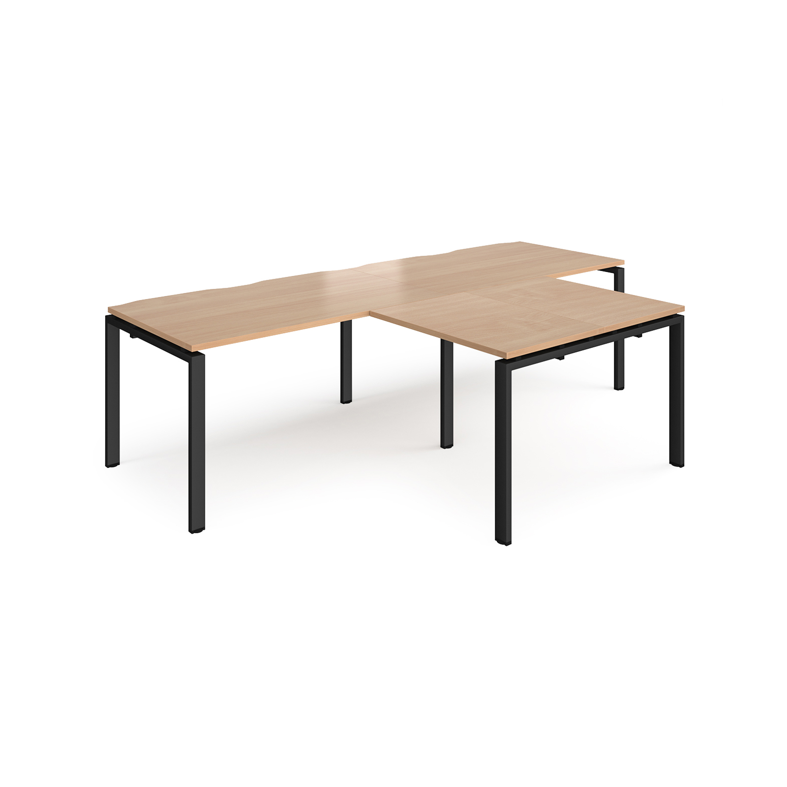 Adapt double desk with returns — Beech
