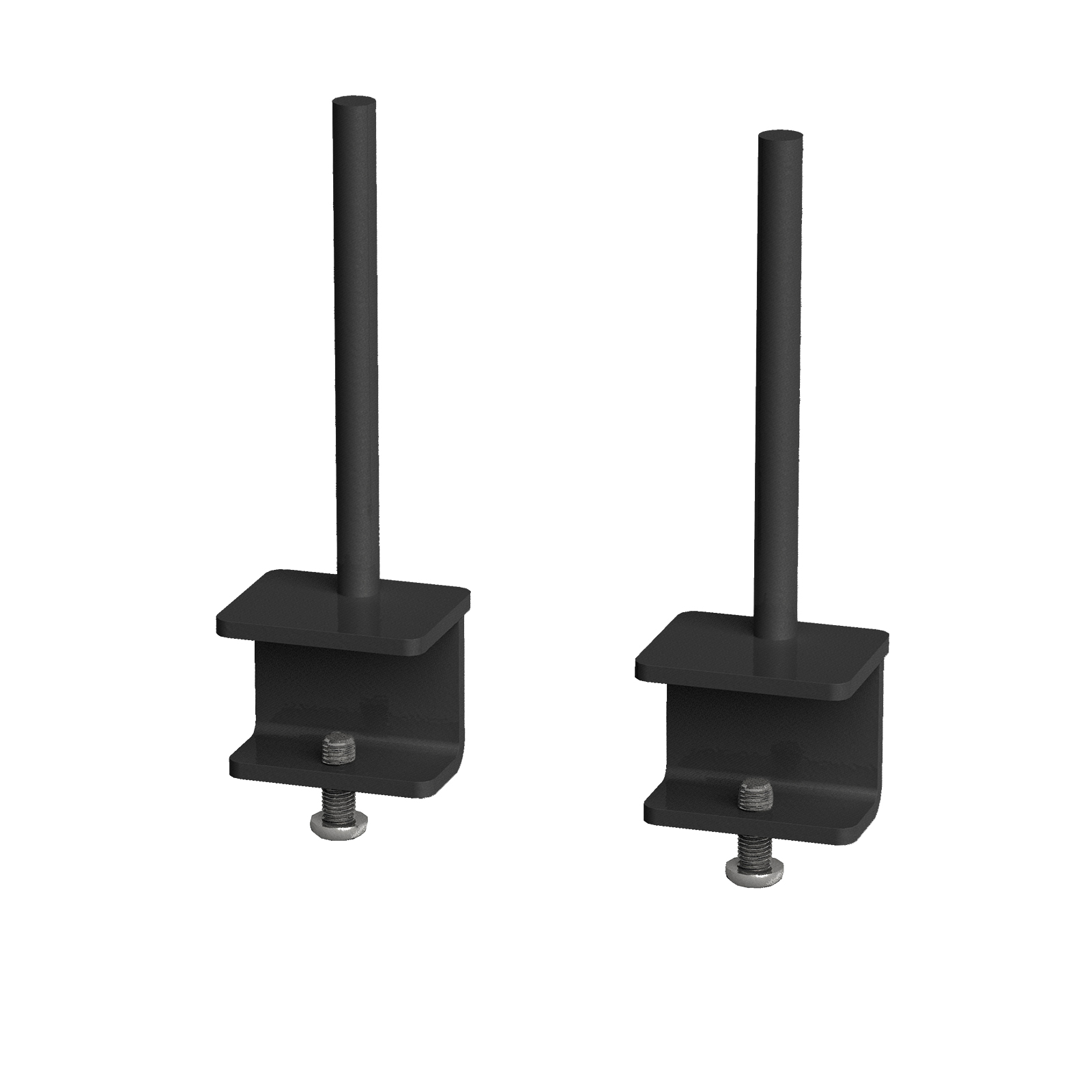 Fabric screen brackets for Adapt and Fuze desks — Black