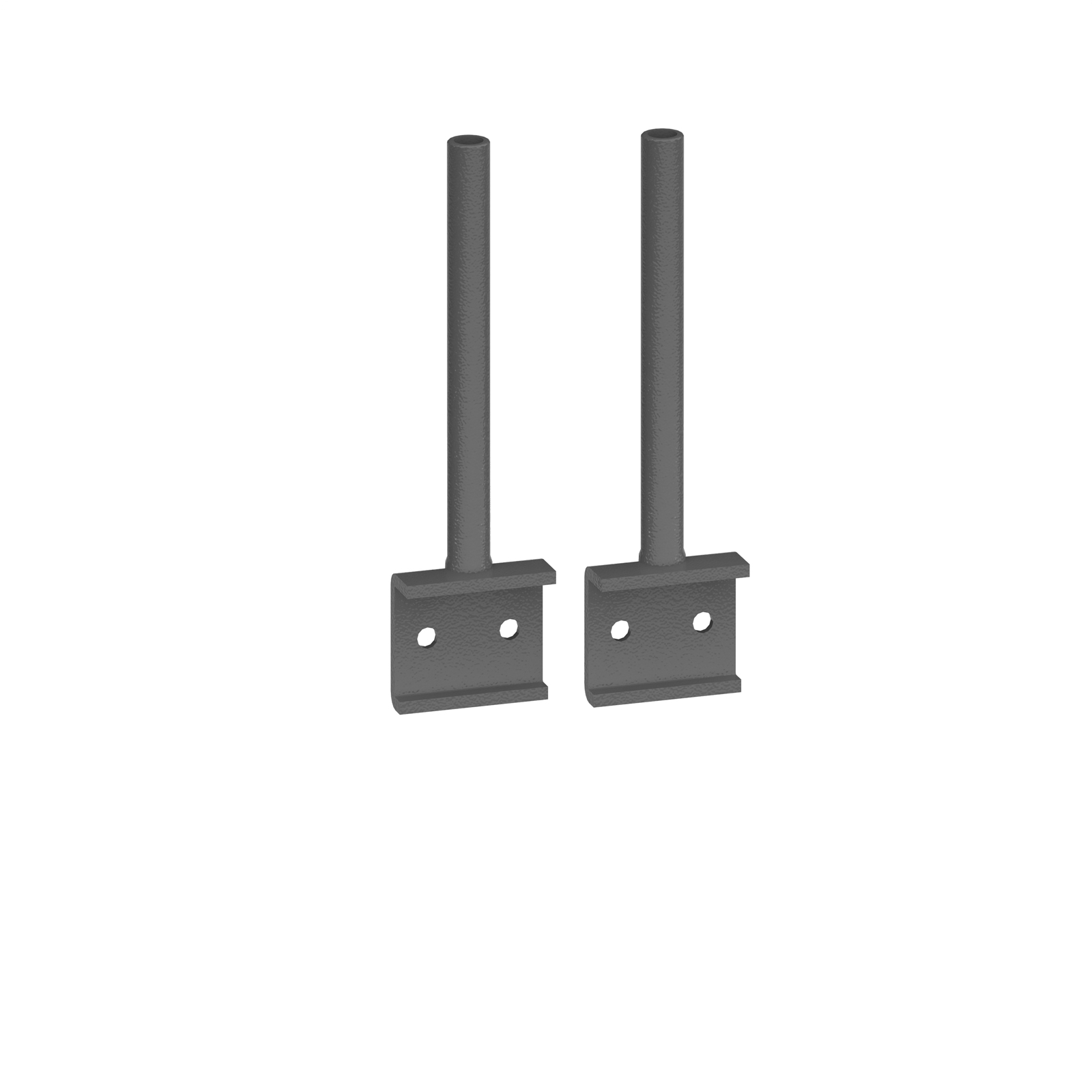 Universal desktop screen return brackets (pair) — Graphite