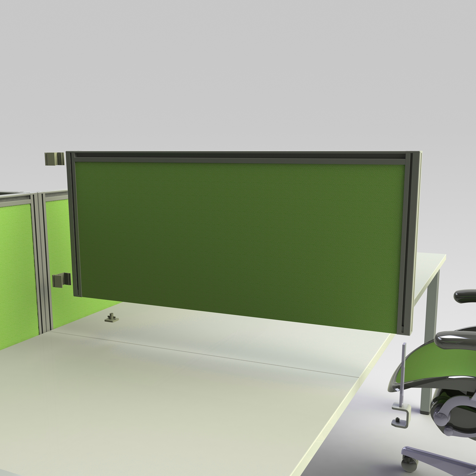 Aluminium framed screen rear bracket - mid-runs