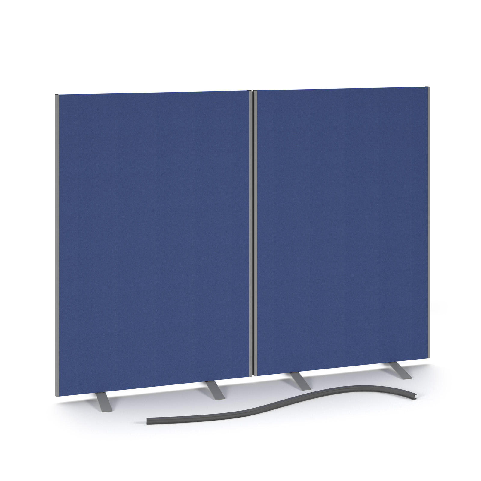 Floor standing fabric screen 2 way linking strip — Graphite