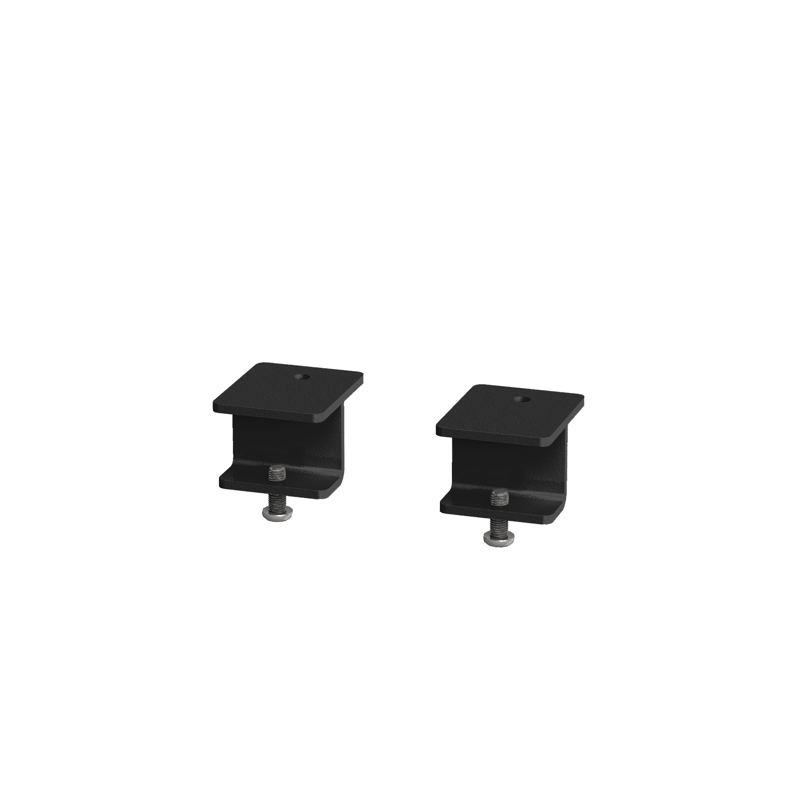 Glazed screen brackets for Adapt and Fuze desks — Black