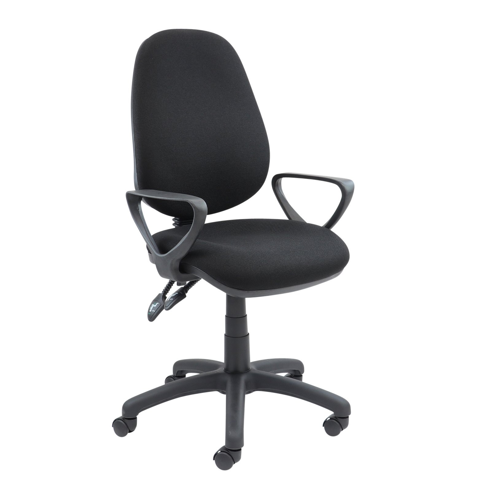 Vantage 100 2 lever PCB operators chair — Black