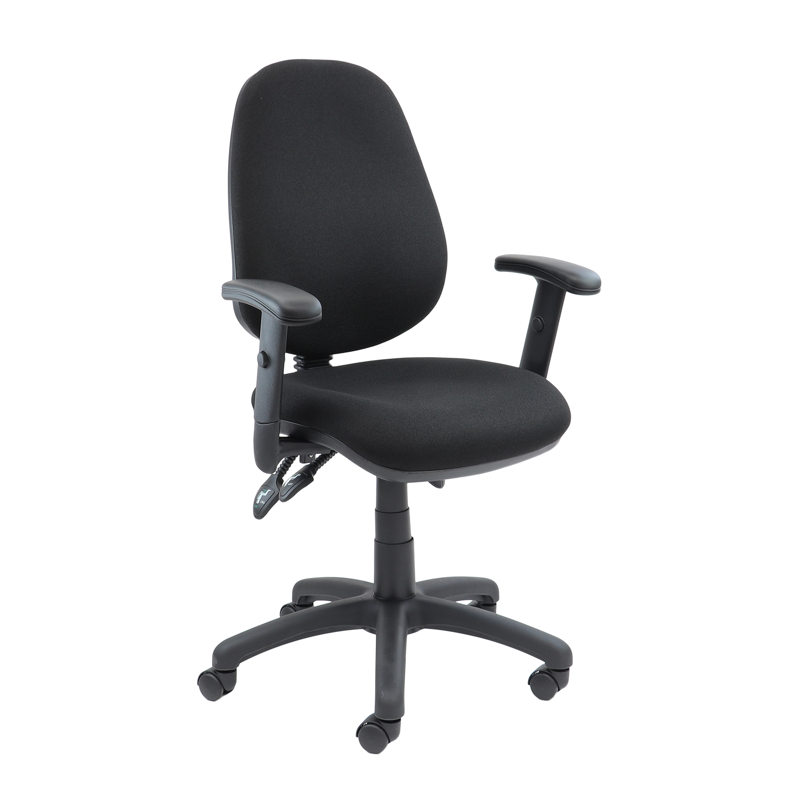 Vantage 200 3 lever asynchro operators chair — Black