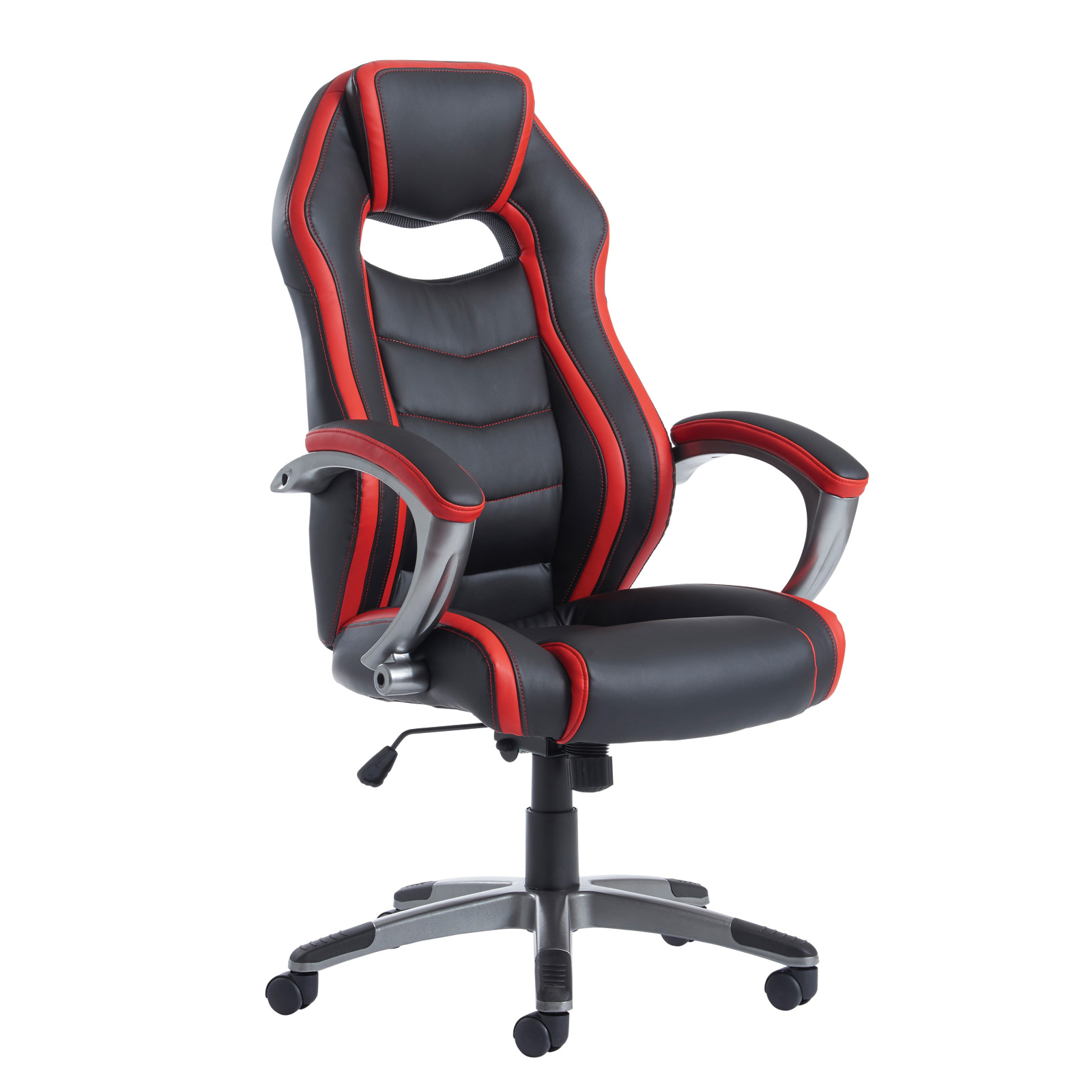 Jensen high back executive chair — Black/Red
