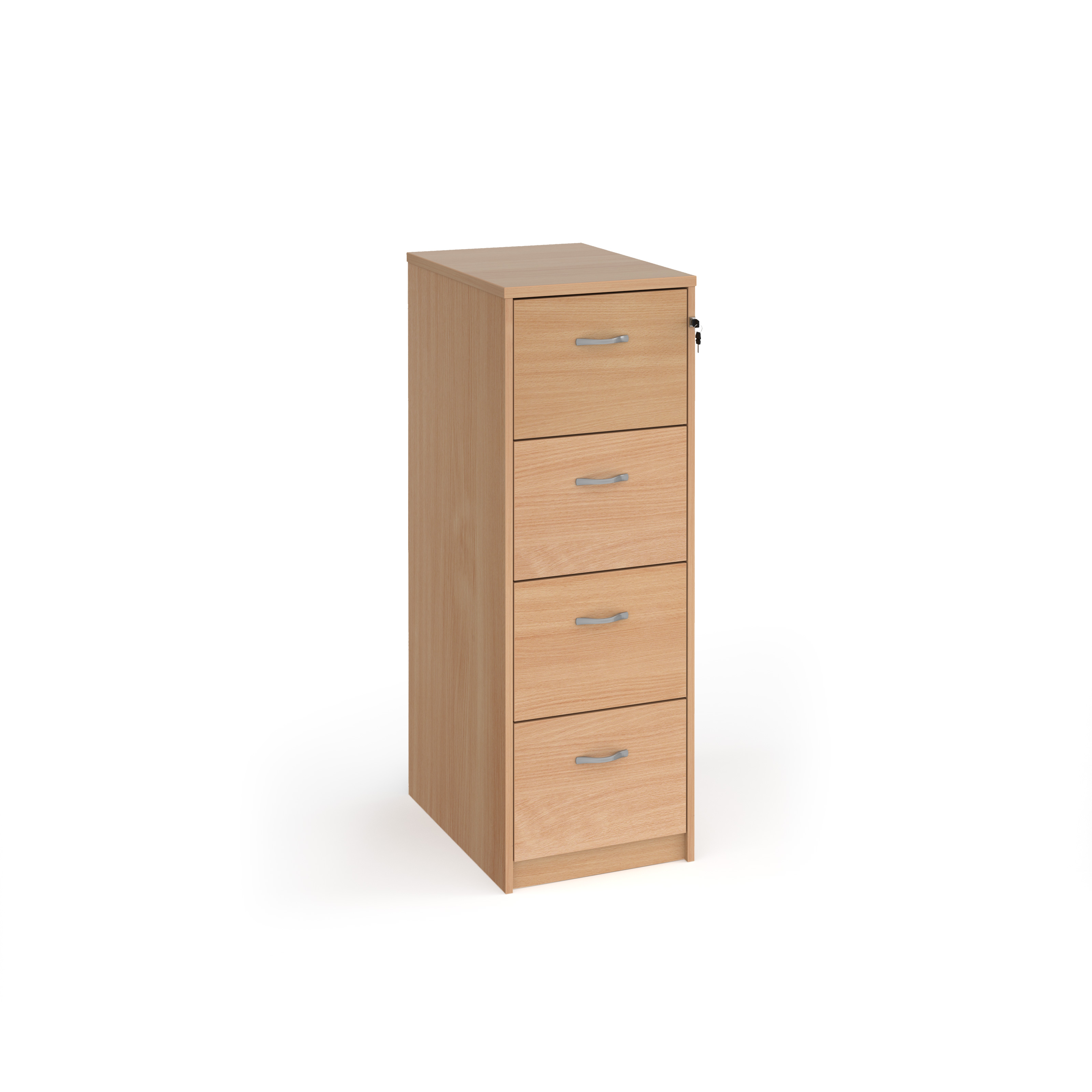 Wooden 4 door filing cabinet — Beech