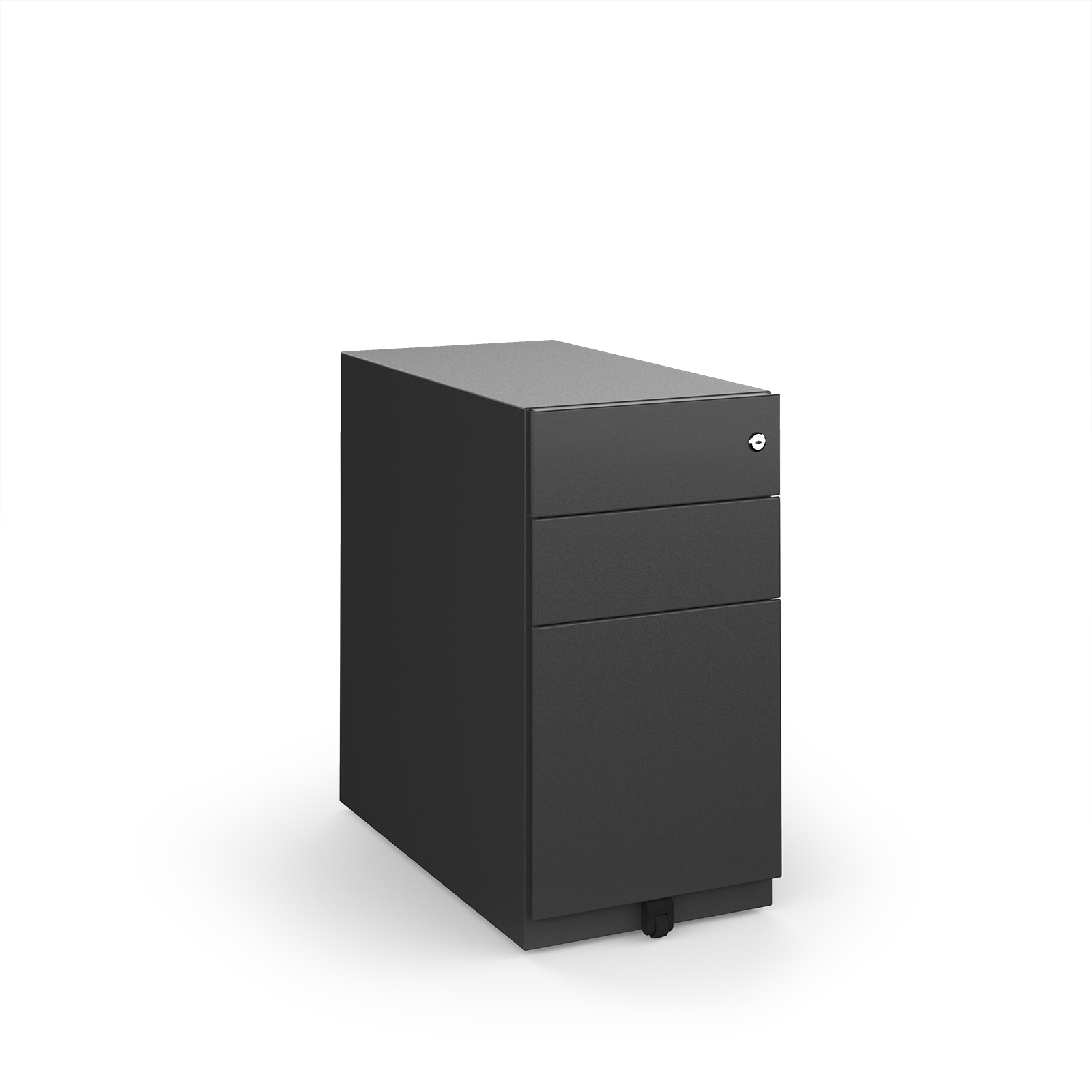 Bisley slimline steel pedestal — Black