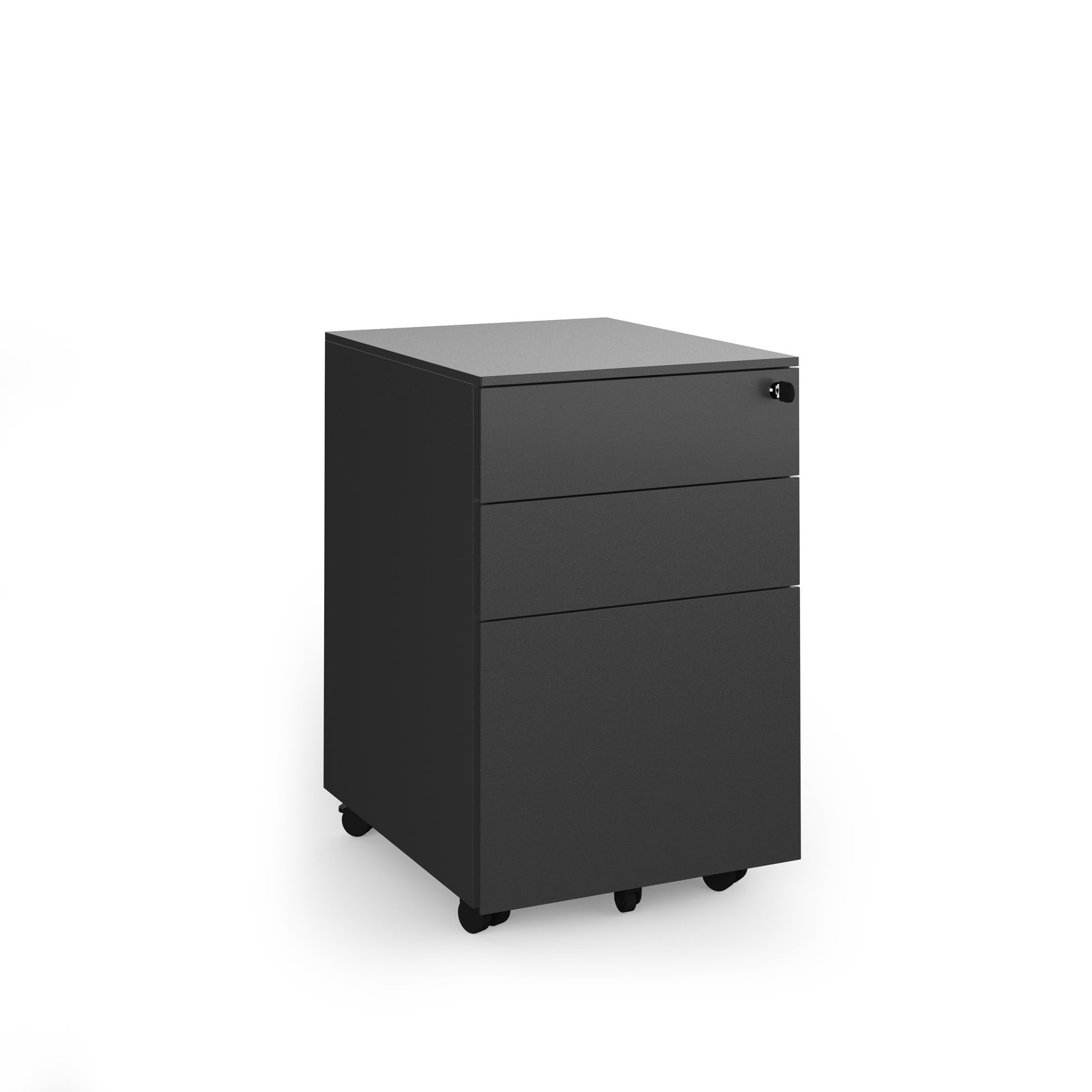 Steel 3 drawer wide mobile pedestal