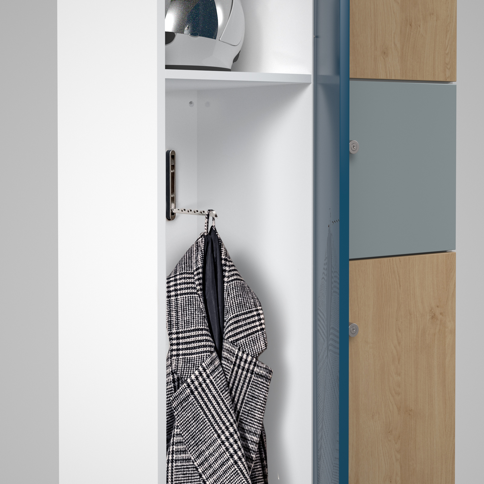 Flux internal folding coat hook