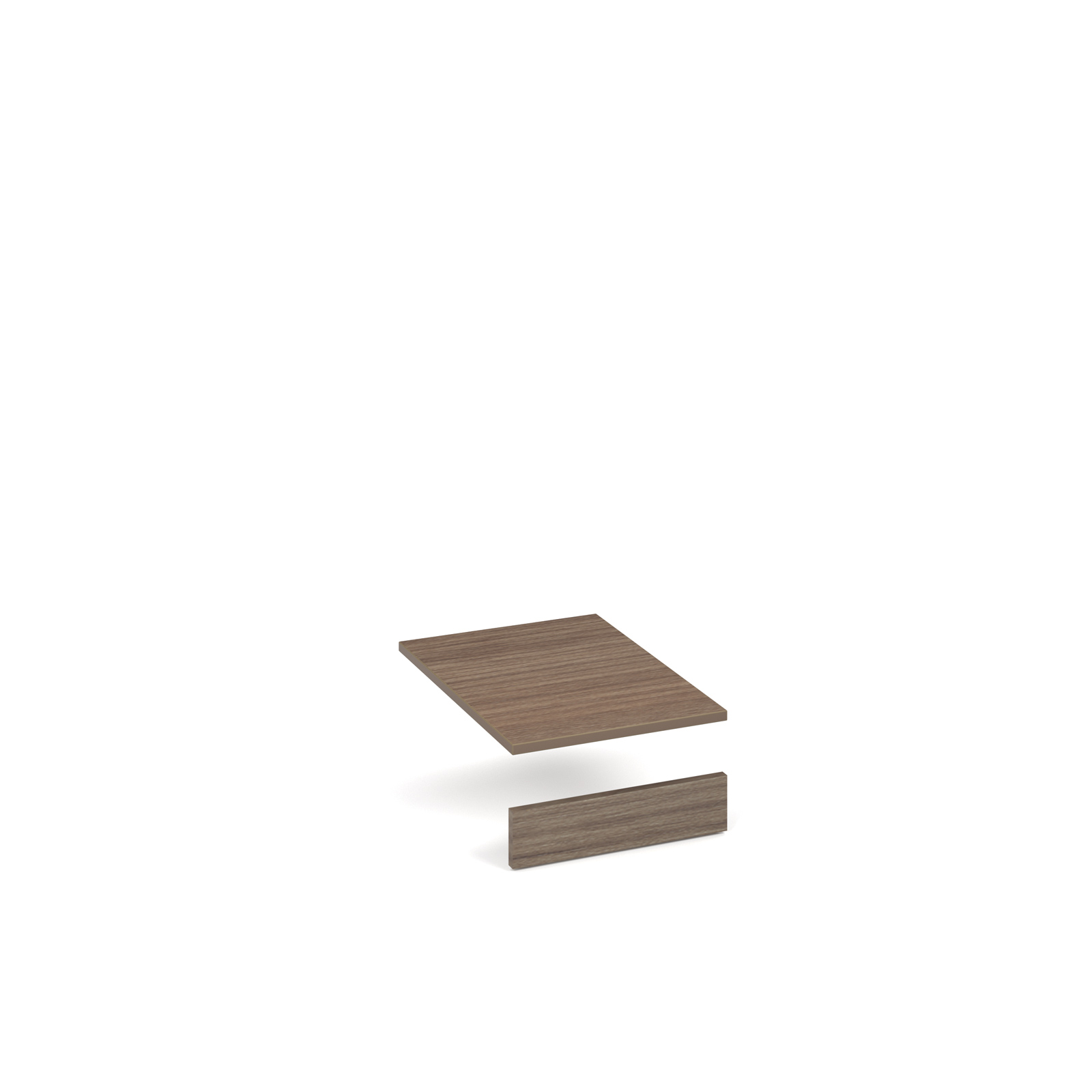 Flux top and plinth finishing panels — Barcelona Walnut