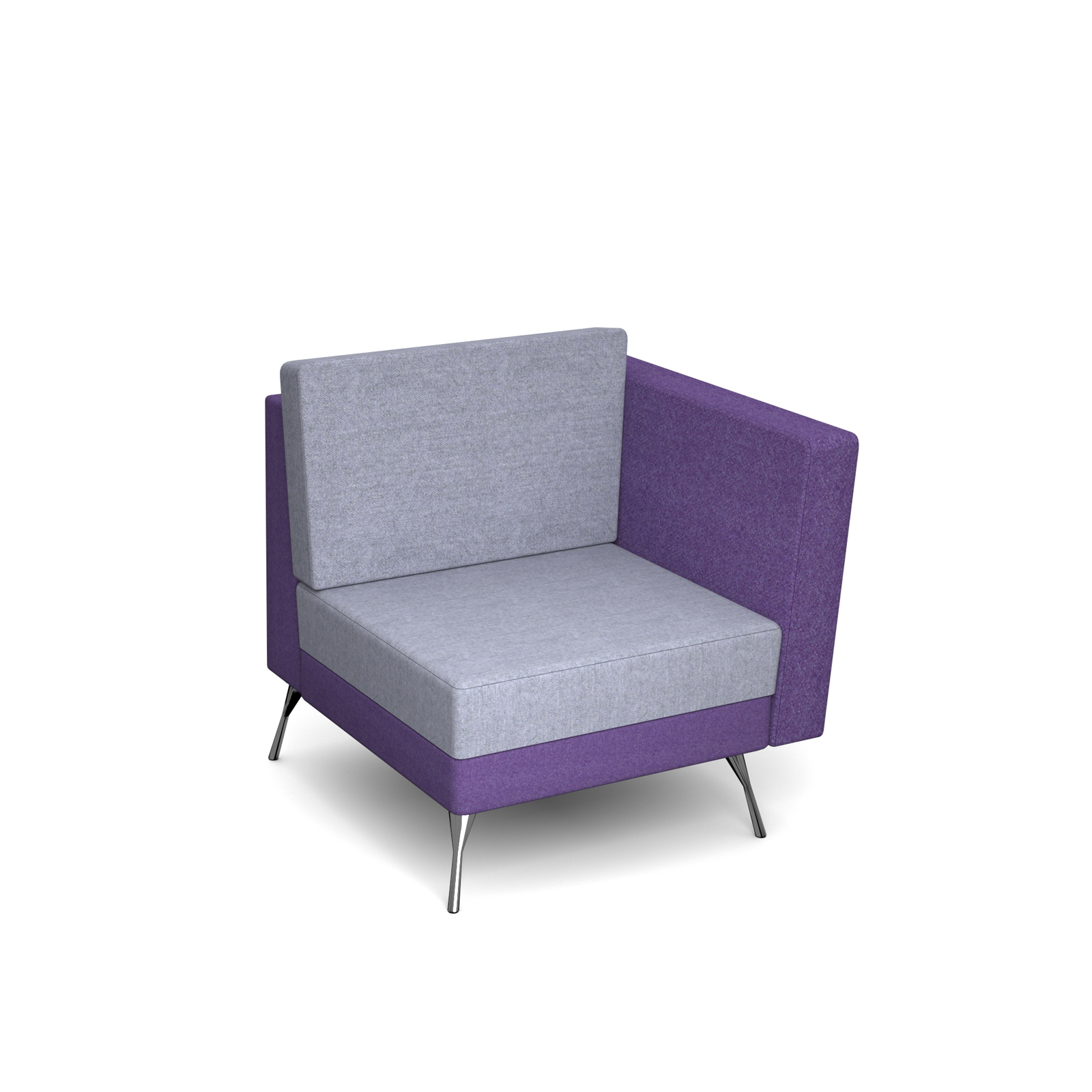 Lyric modular soft seating - left arm and metal legs — Made to Order