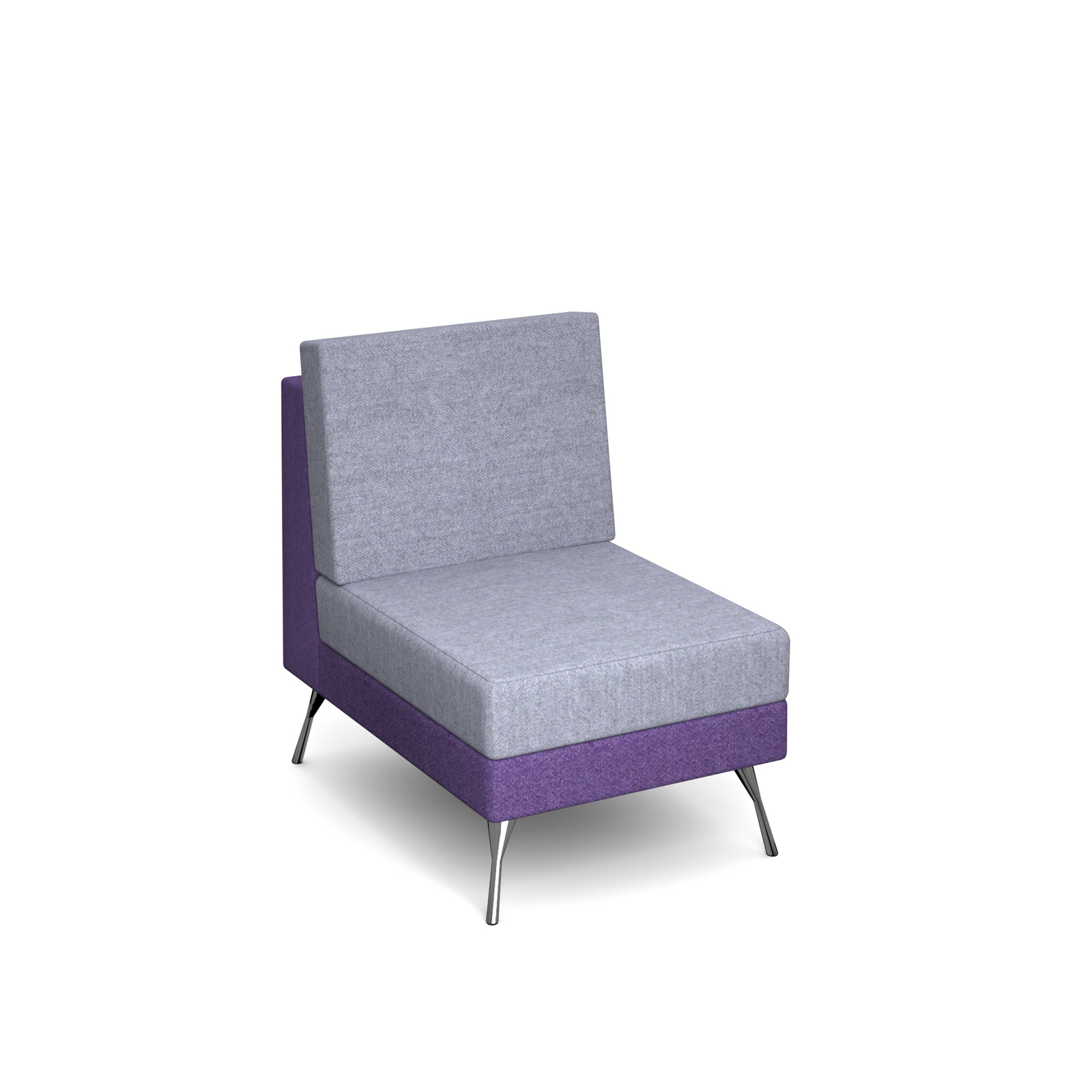 Lyric modular soft seating - no arms and metal legs — Made to Order