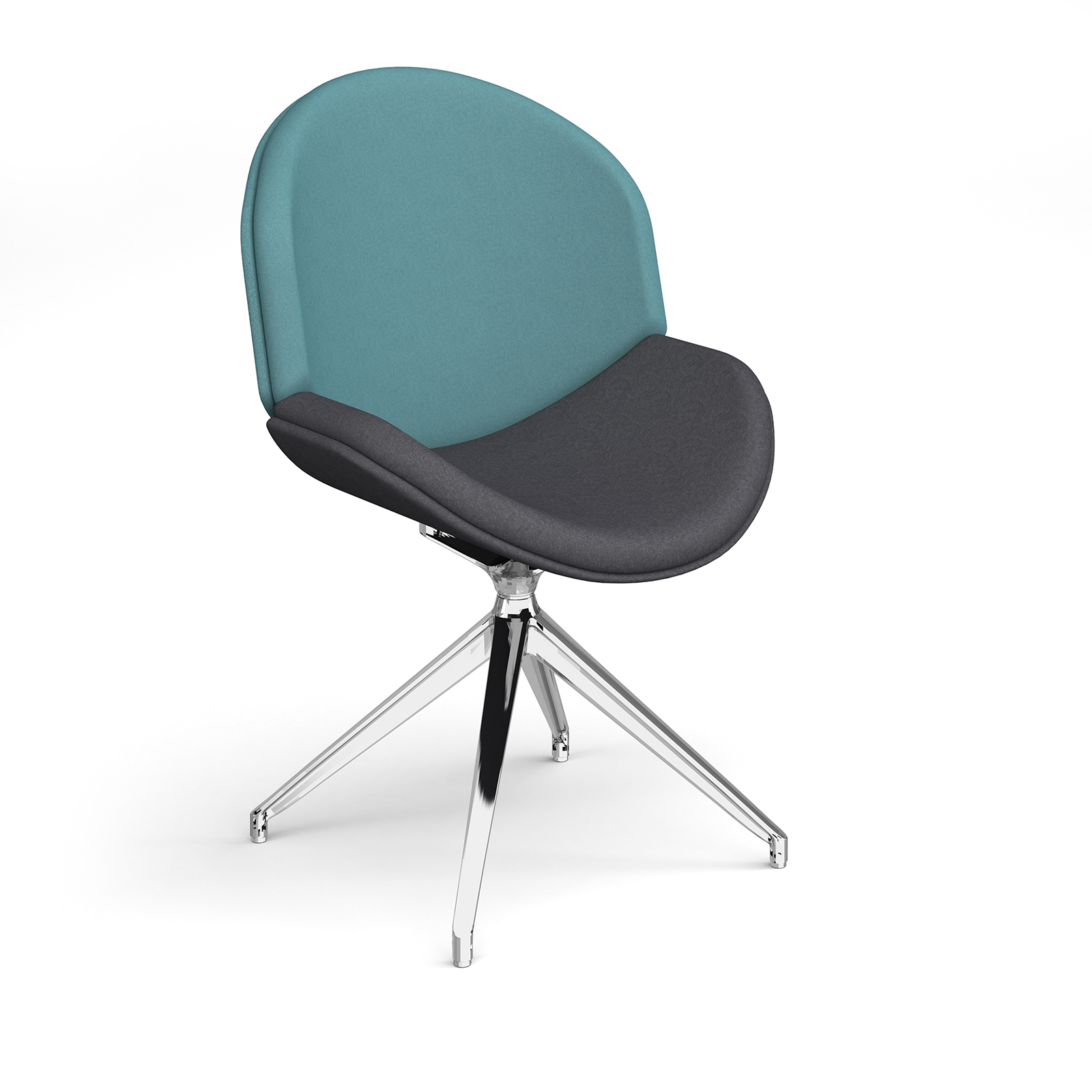 Shout fully upholstered pyramid base lounge chair — Made to Order