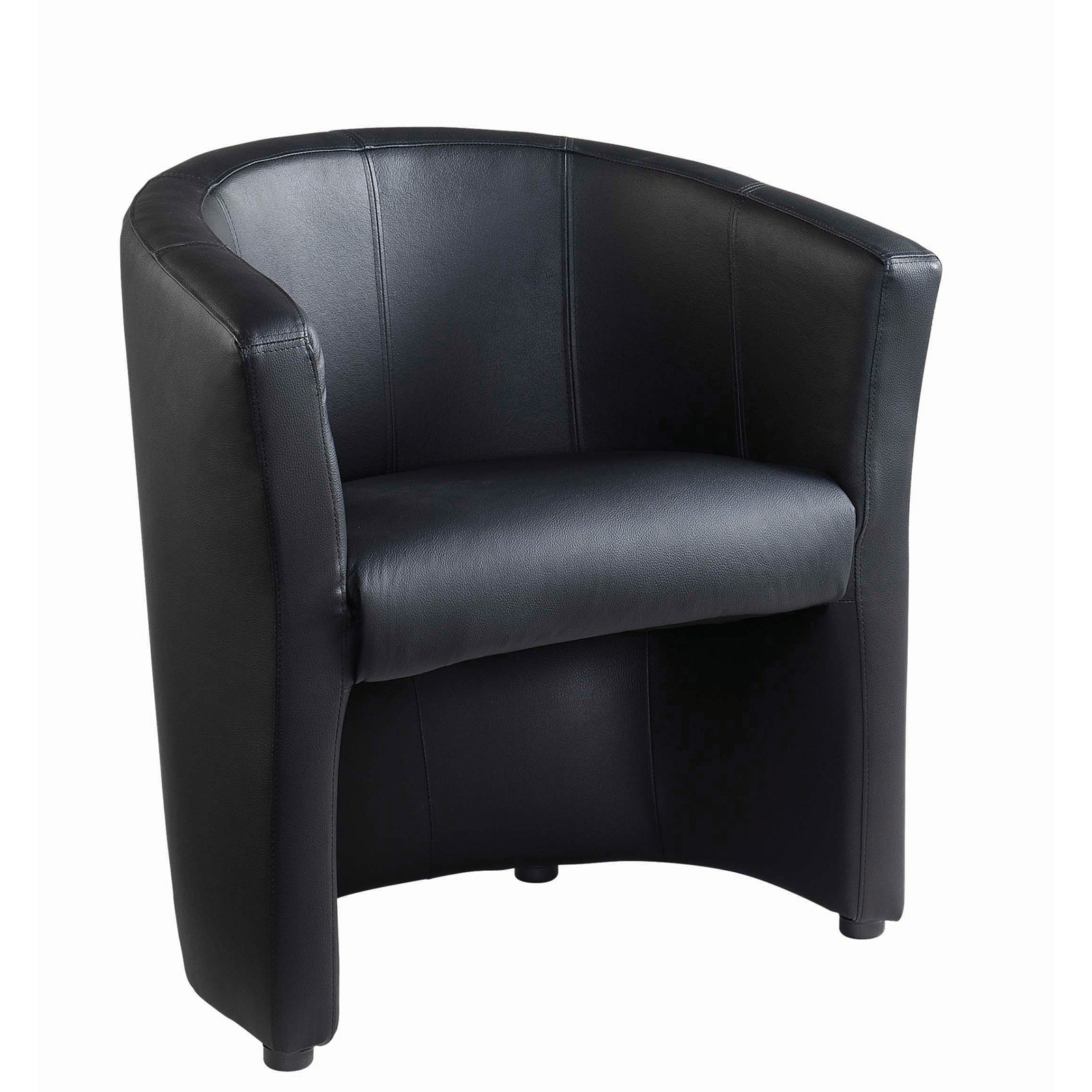 London leather reception chair — Black