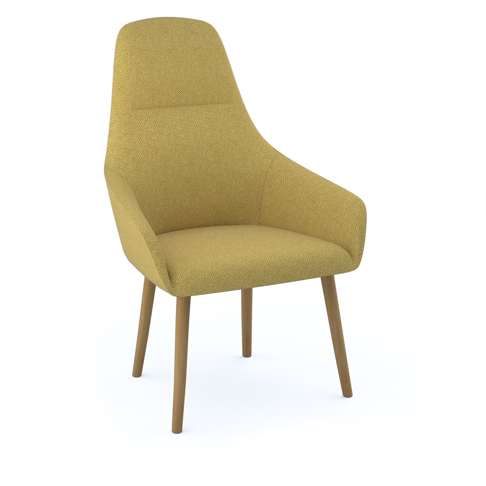 Juna high back lounge chair - 4 oak wooden legs — Made to Order