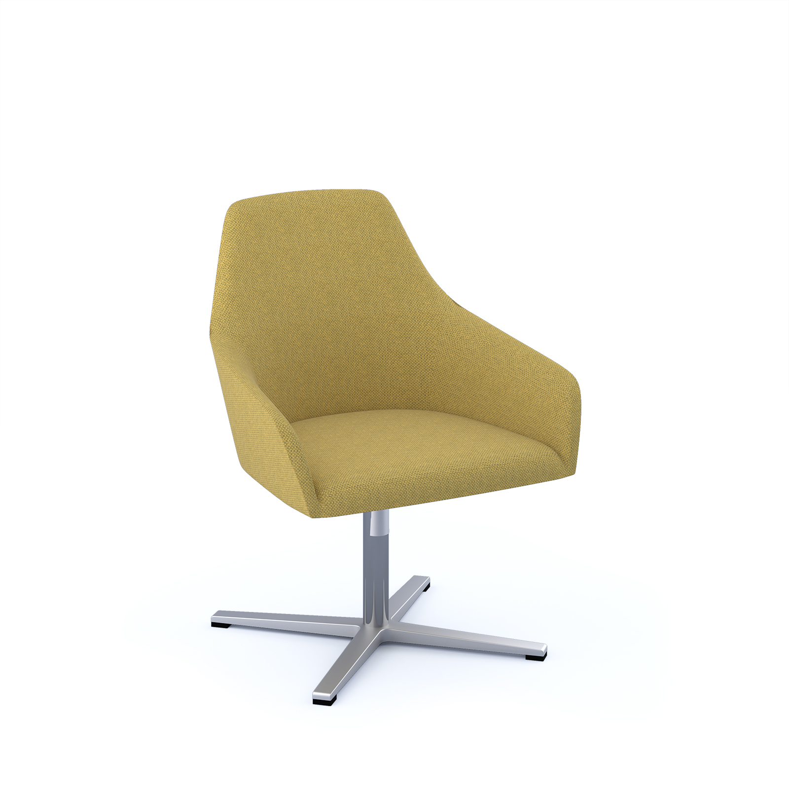 Juna medium back lounge chair - aluminium swivel base — Made to Order