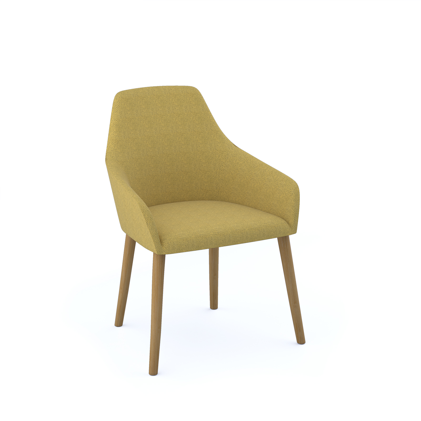 Juna medium back lounge chair - 4 oak wooden legs — Made to Order