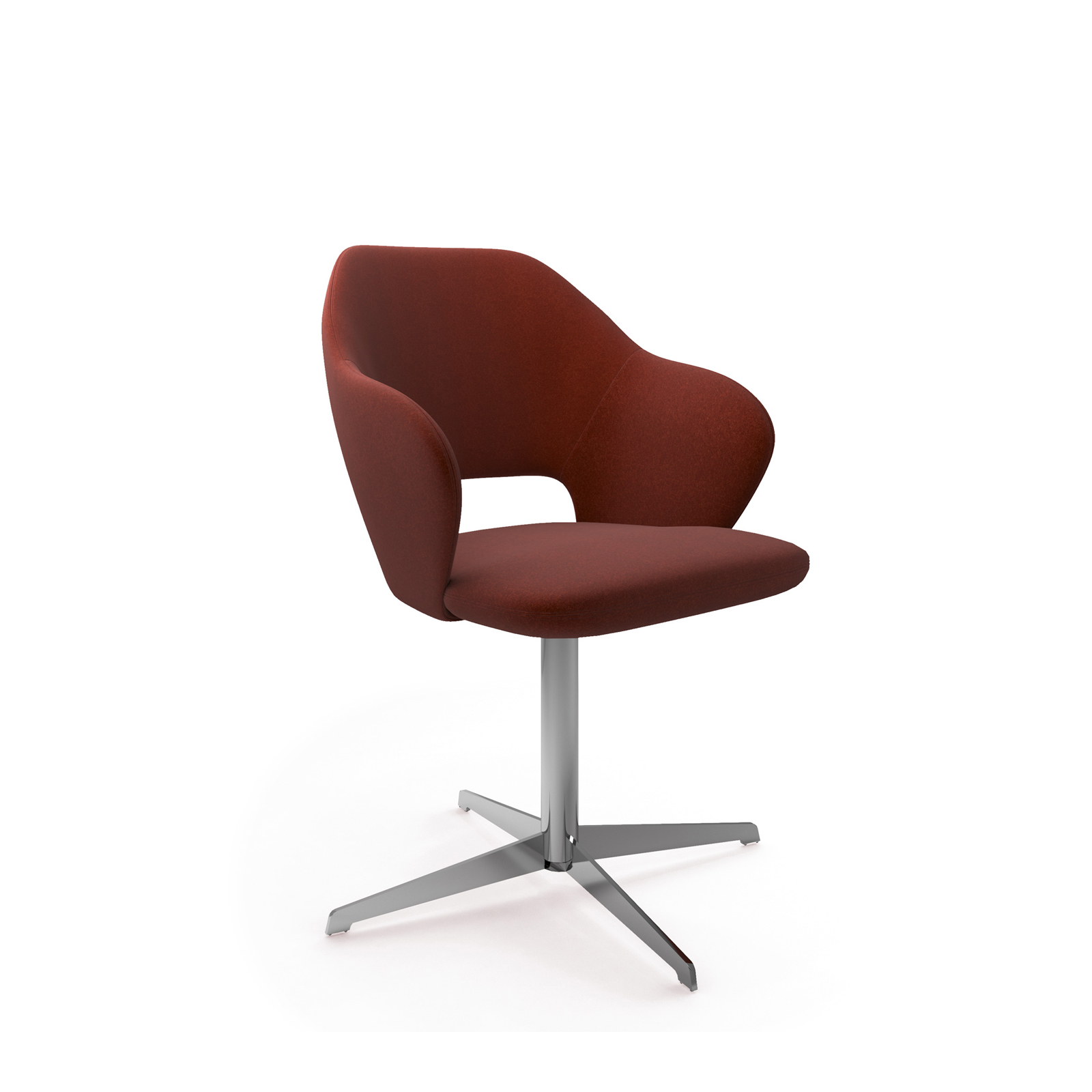 Jude contemporary lounge seating with chrome 4 star base — Made to Order