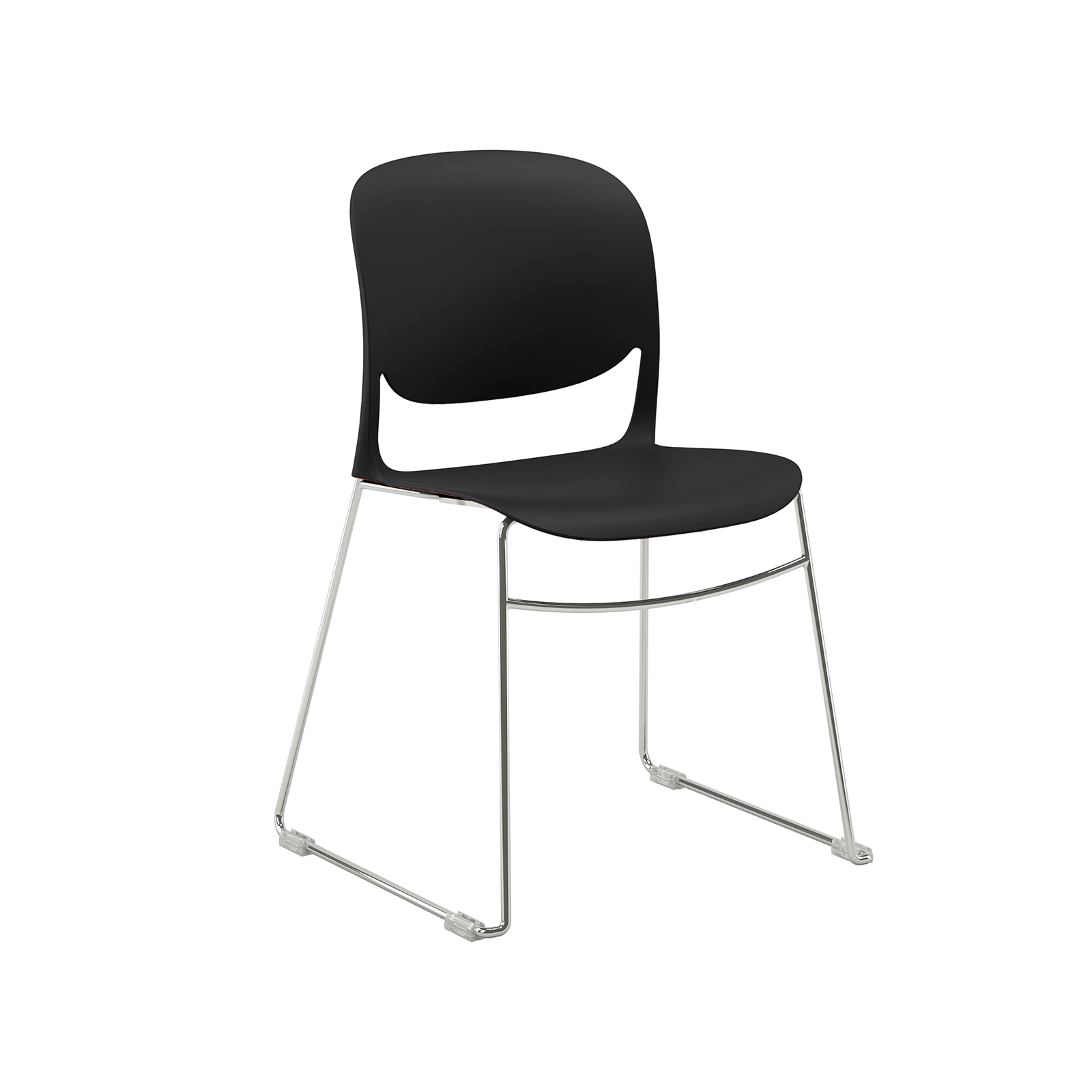 Verve multi-purpose chair with sled frame — Black