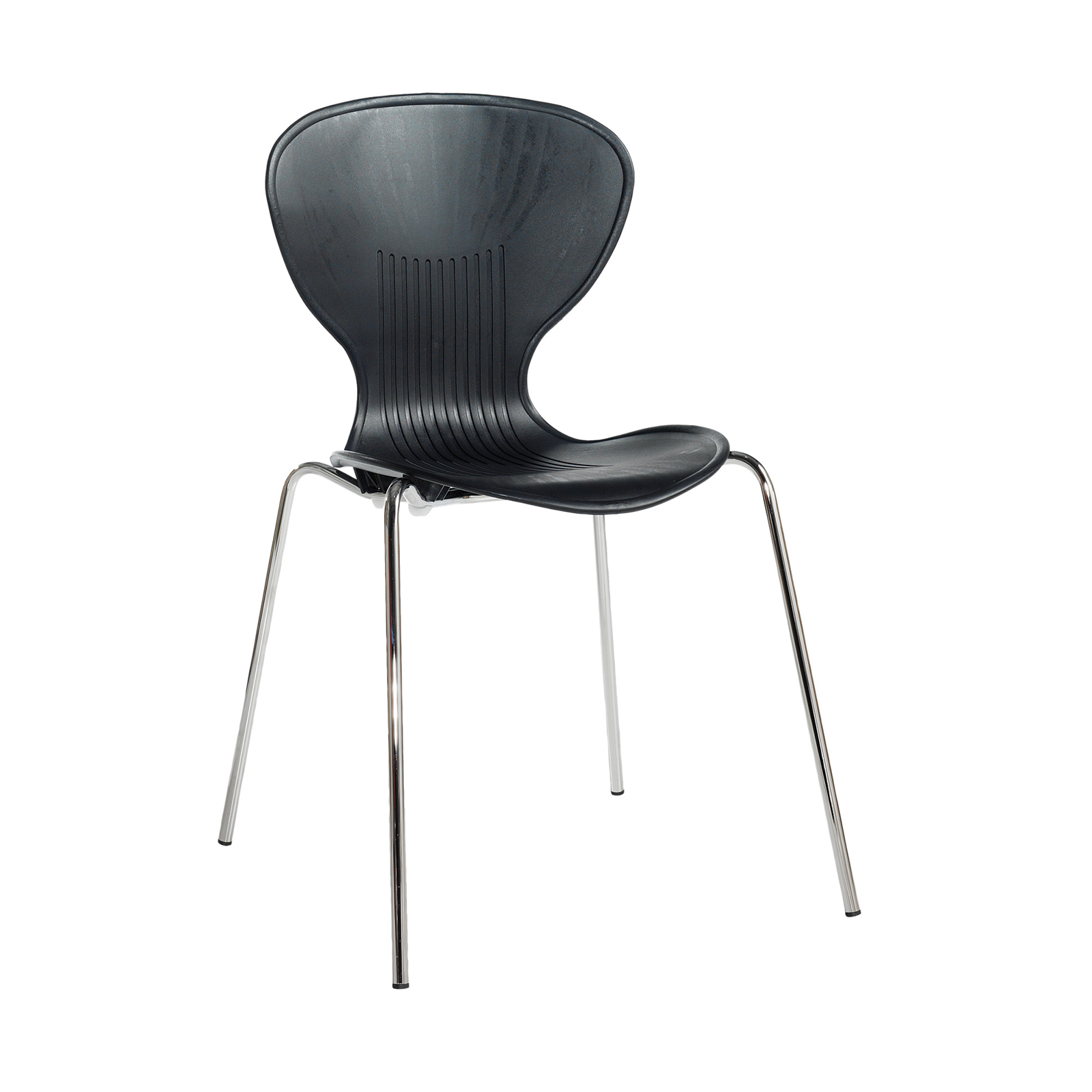 Sienna one piece shell chair (pack of 4) — Black