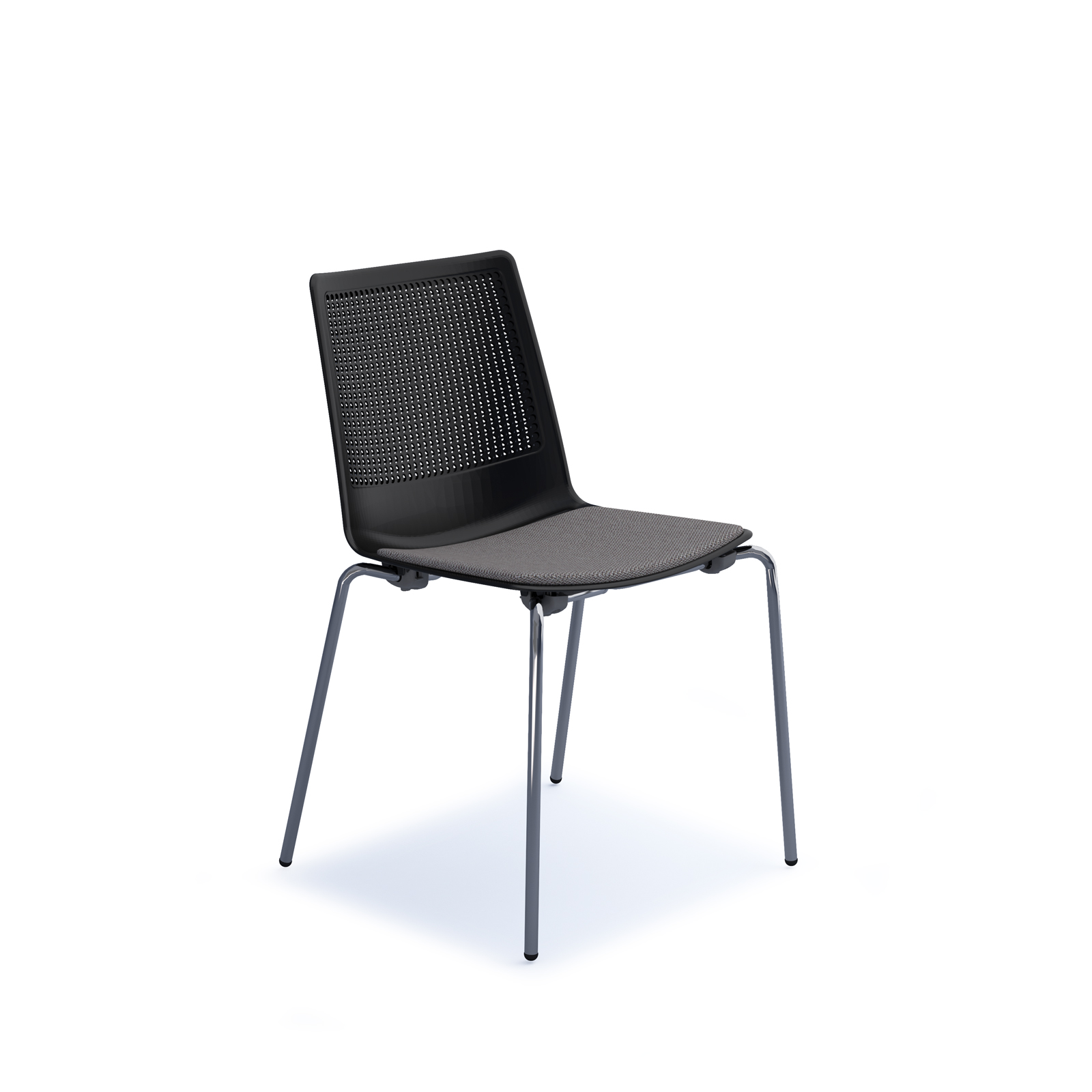 Harmony multi-purpose chair with seat pad — Black