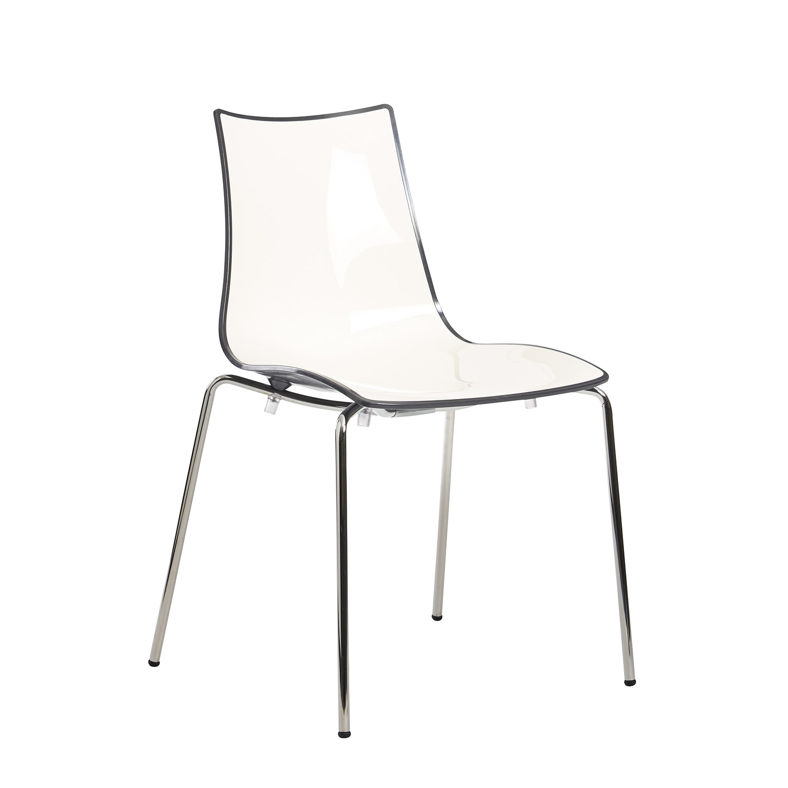 Gecko shell dining stacking chair — Anthracite