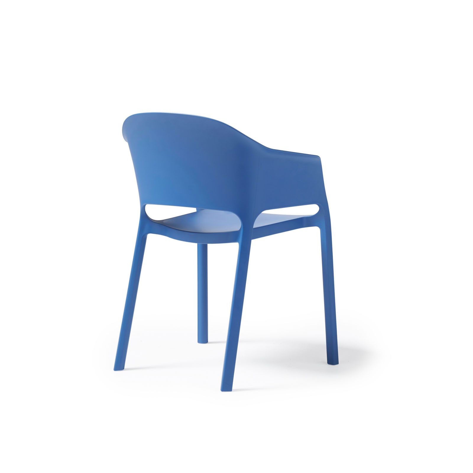 Contra one piece chair with integrated arms