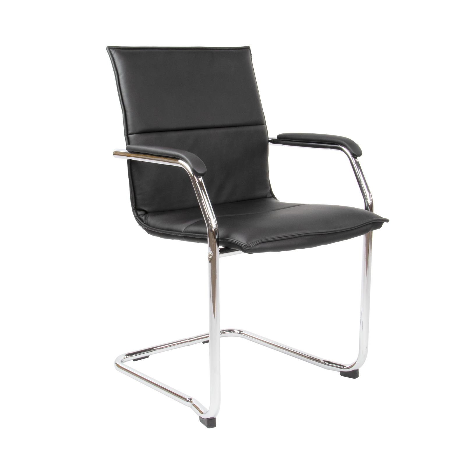 Essen stackable meeting room cantilever chair — Black