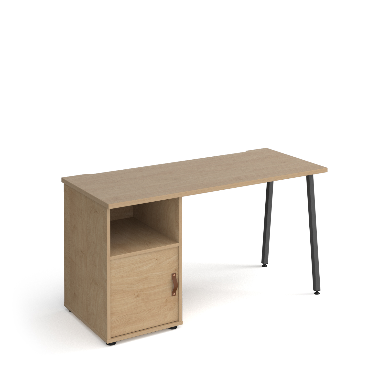 Sparta desk, ped with door — Kendal Oak
