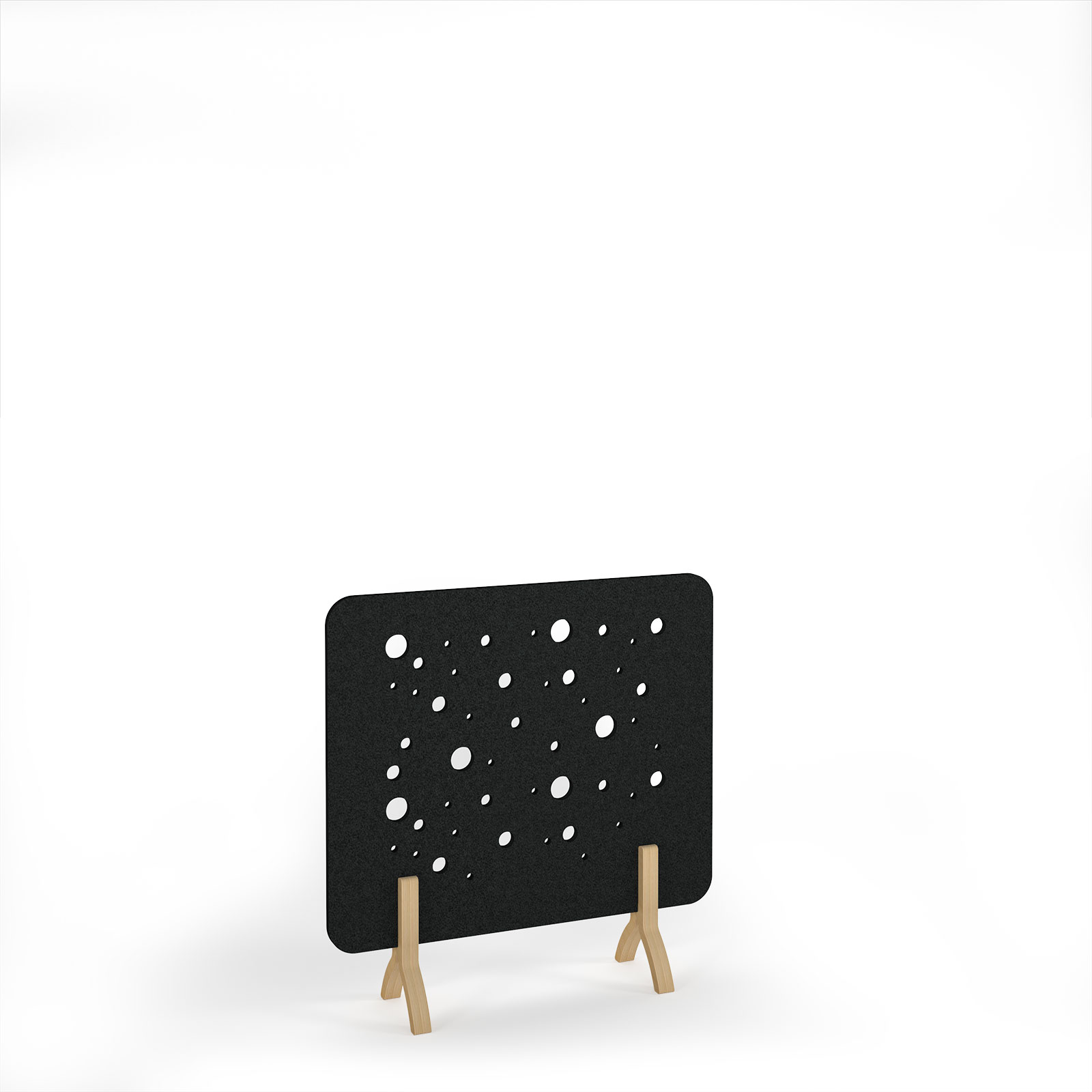 Moon Accoustic Floor Standing Screen Wooden Legs — Black