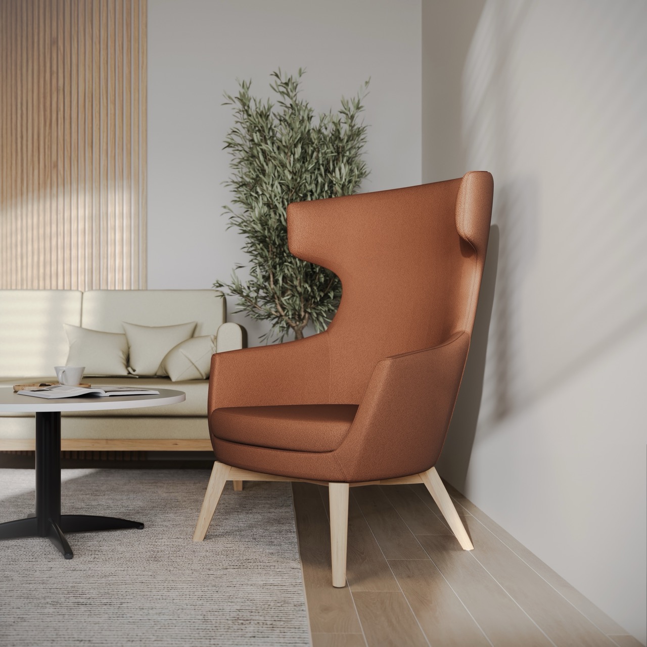 Ikon Lounge - Wooden in a warm contemporary interior