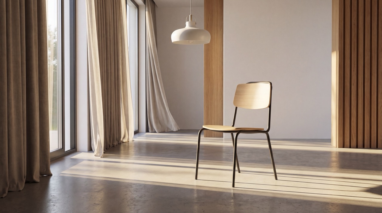 Antalya Side Chair - 4 Leg in a warm contemporary interior