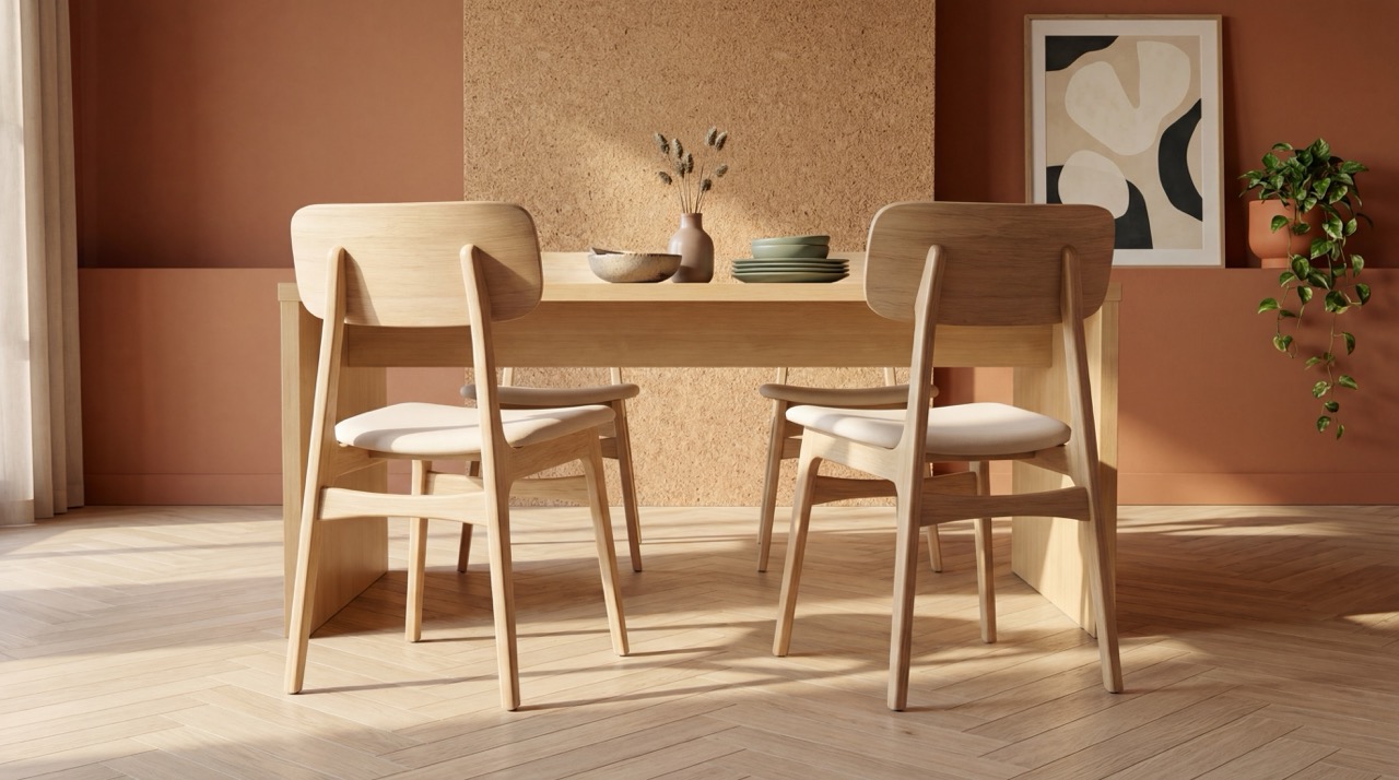 Verge Side Chair in a warm contemporary interior