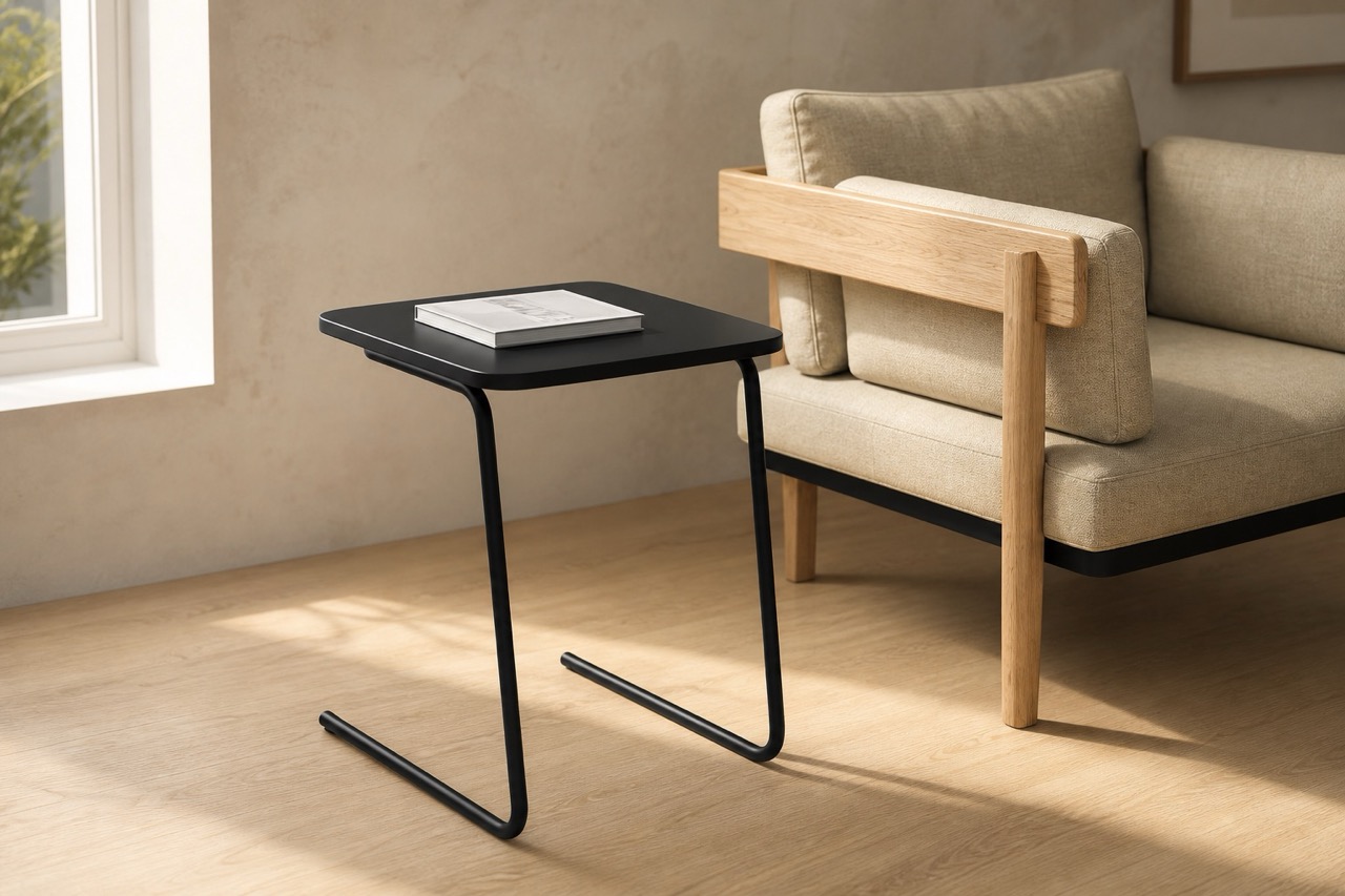 Laptop Table in a warm contemporary interior