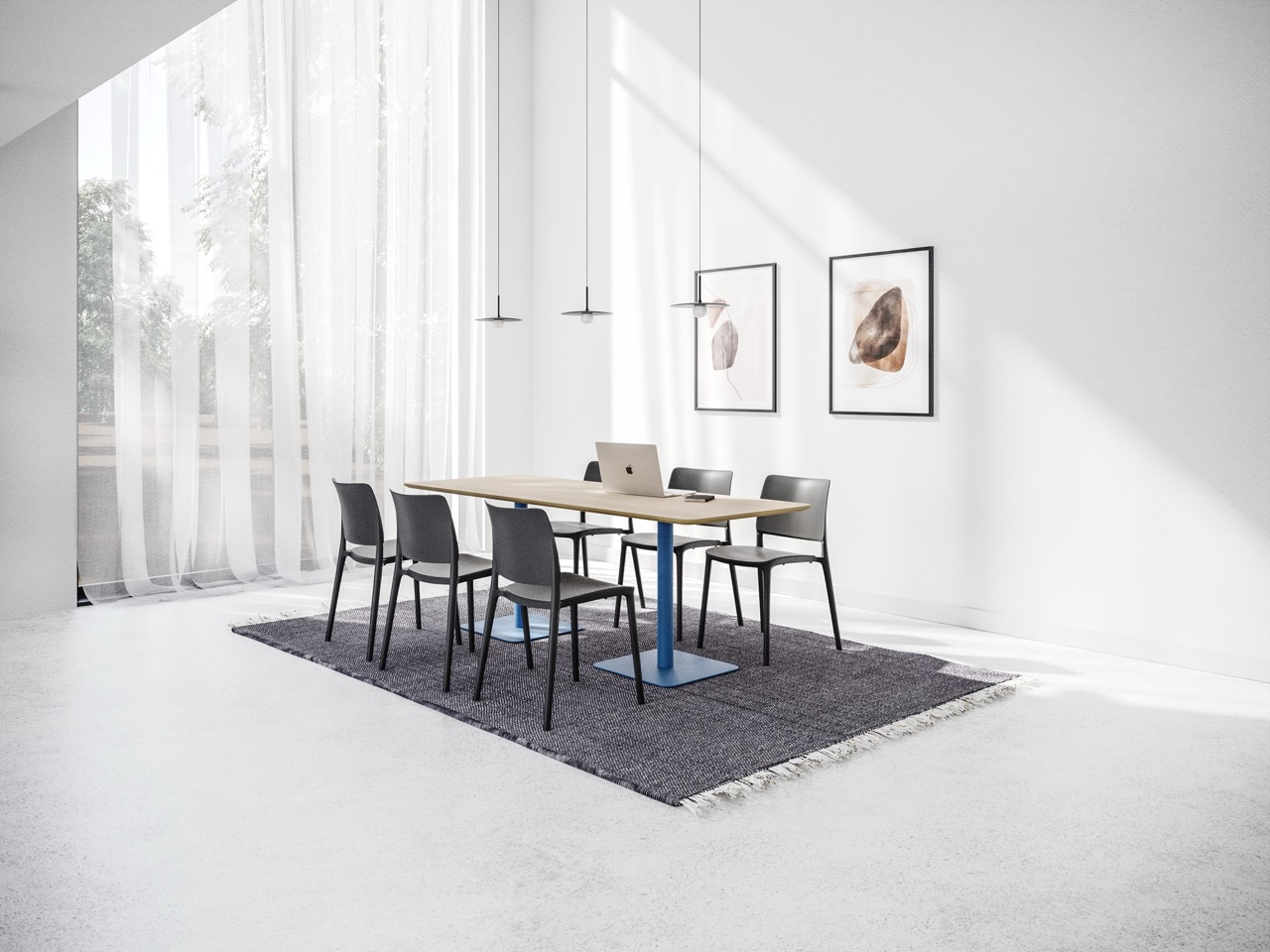 Meeting Table (Rectangle) in a warm contemporary interior