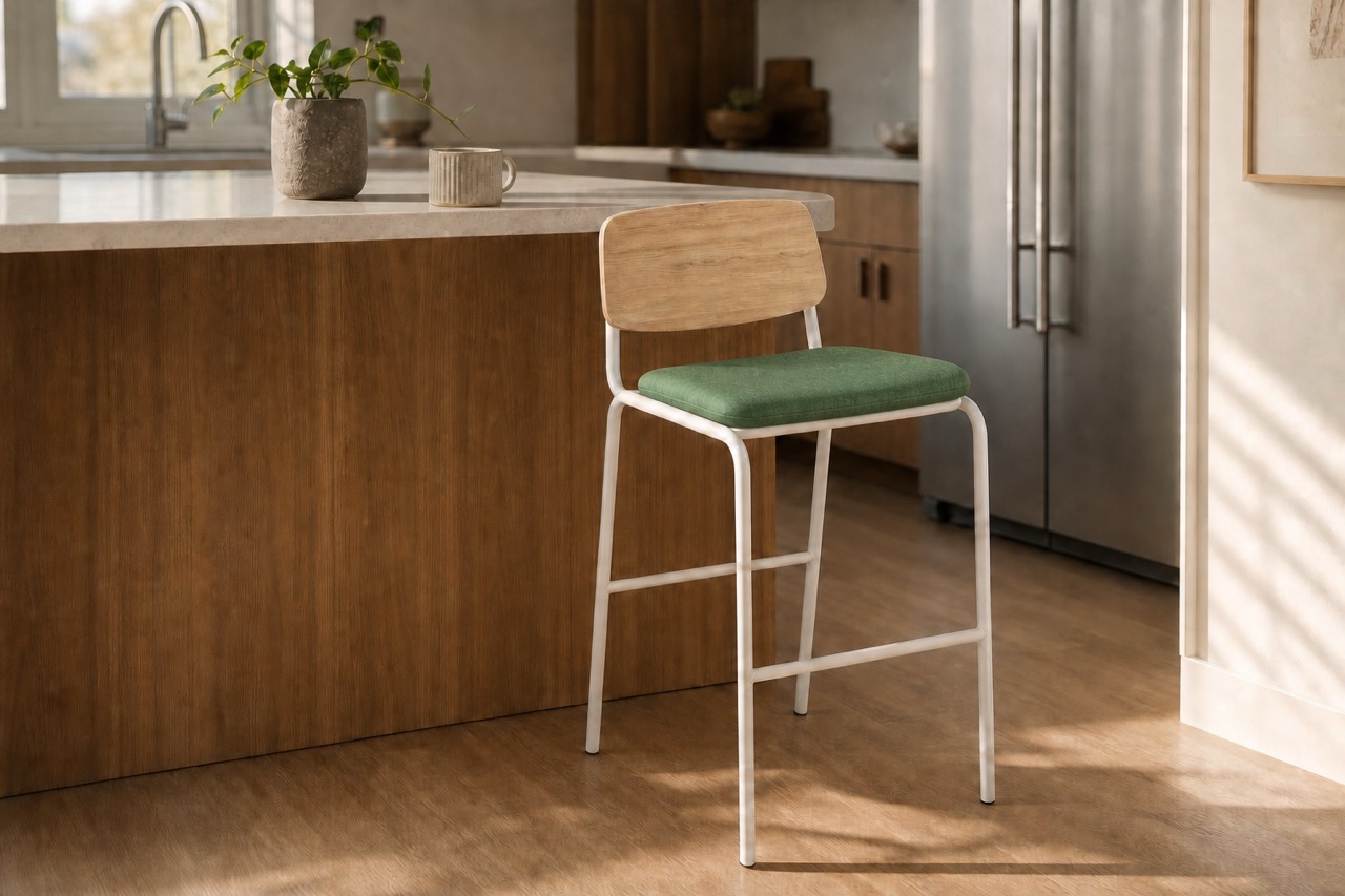 Antalya Bar Stool - 650 in a warm contemporary interior