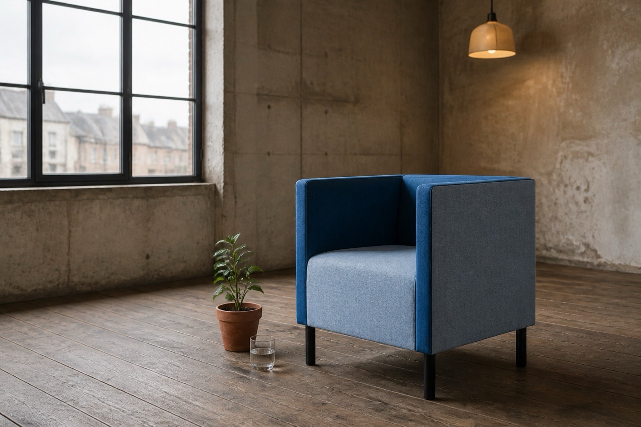 Converse 1 Seater - Low Back in a warm contemporary interior