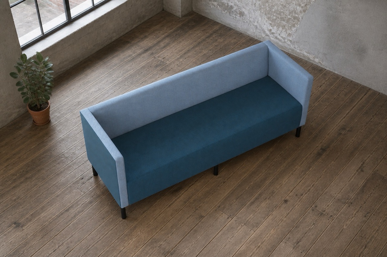 Converse 3 Seater - Low Back in a warm contemporary interior