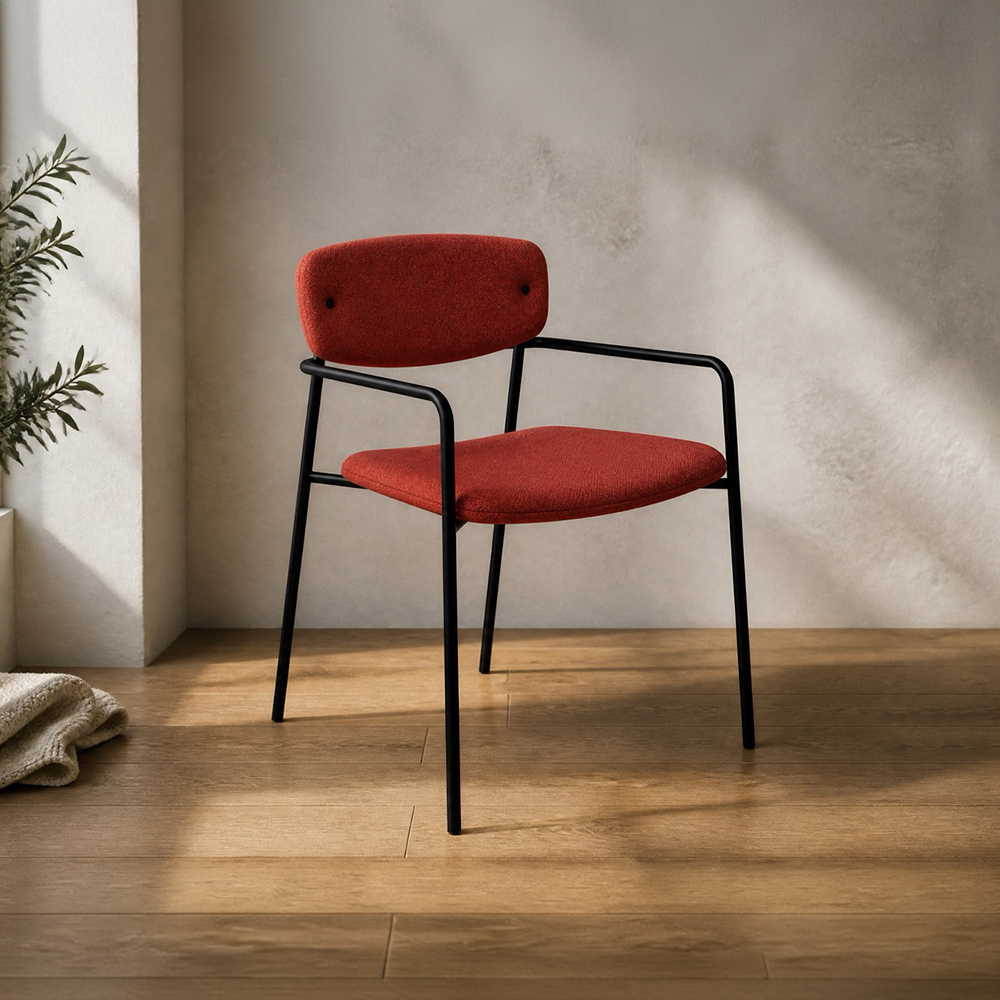 Faye Arm Chair - 4 Leg in a warm contemporary interior