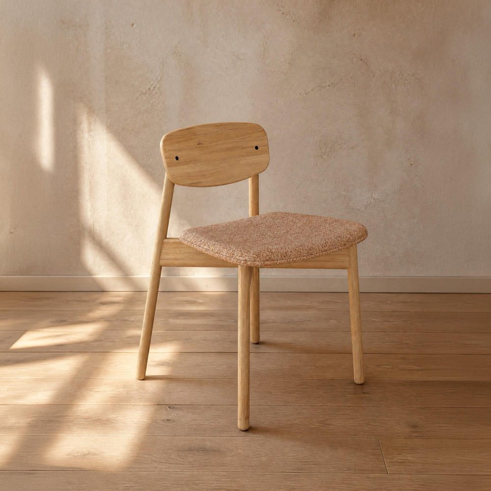 Faye Side Chair - 4 Leg Wooden in a warm contemporary interior
