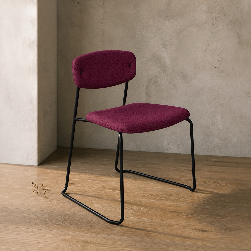Faye Side Chair - Sled in a warm contemporary interior